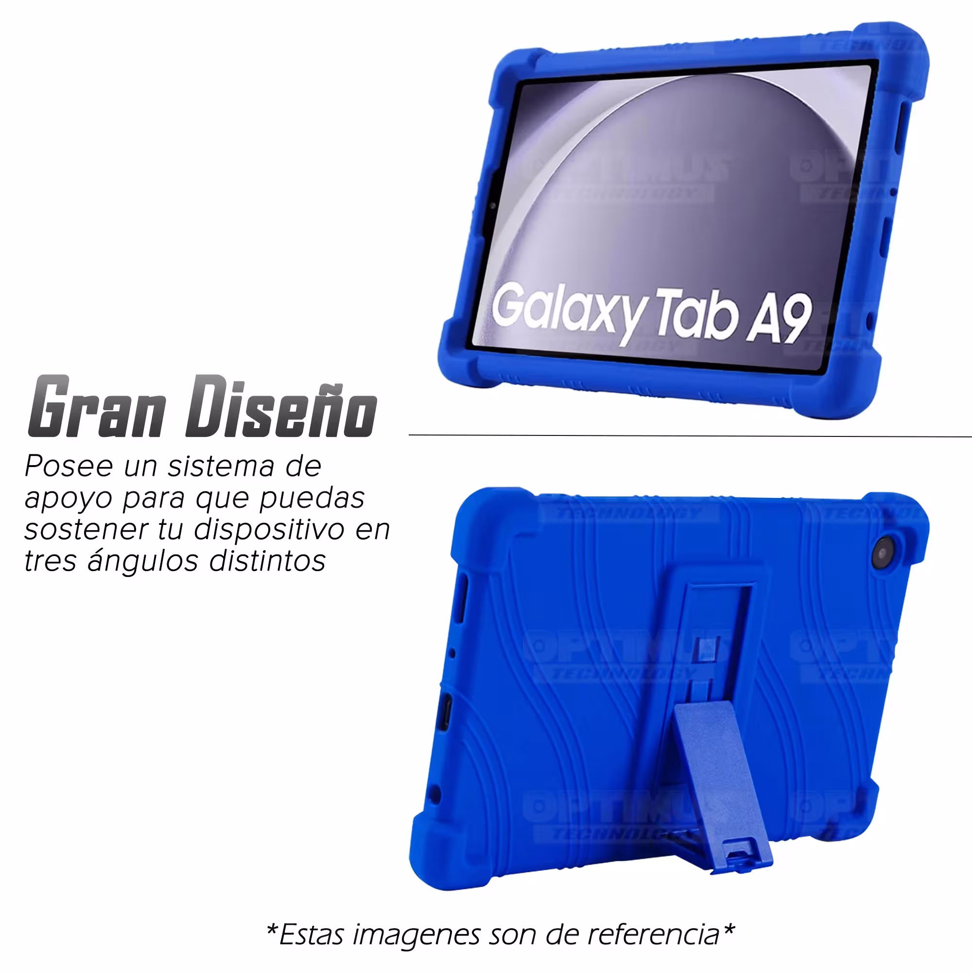 Kit Vidrio templado + Estuche Protector + Teclado Touchpad Bluetooth Tablet Samsung Galaxy Tab A9 8.7 Pulgadas SM-X110 / X115