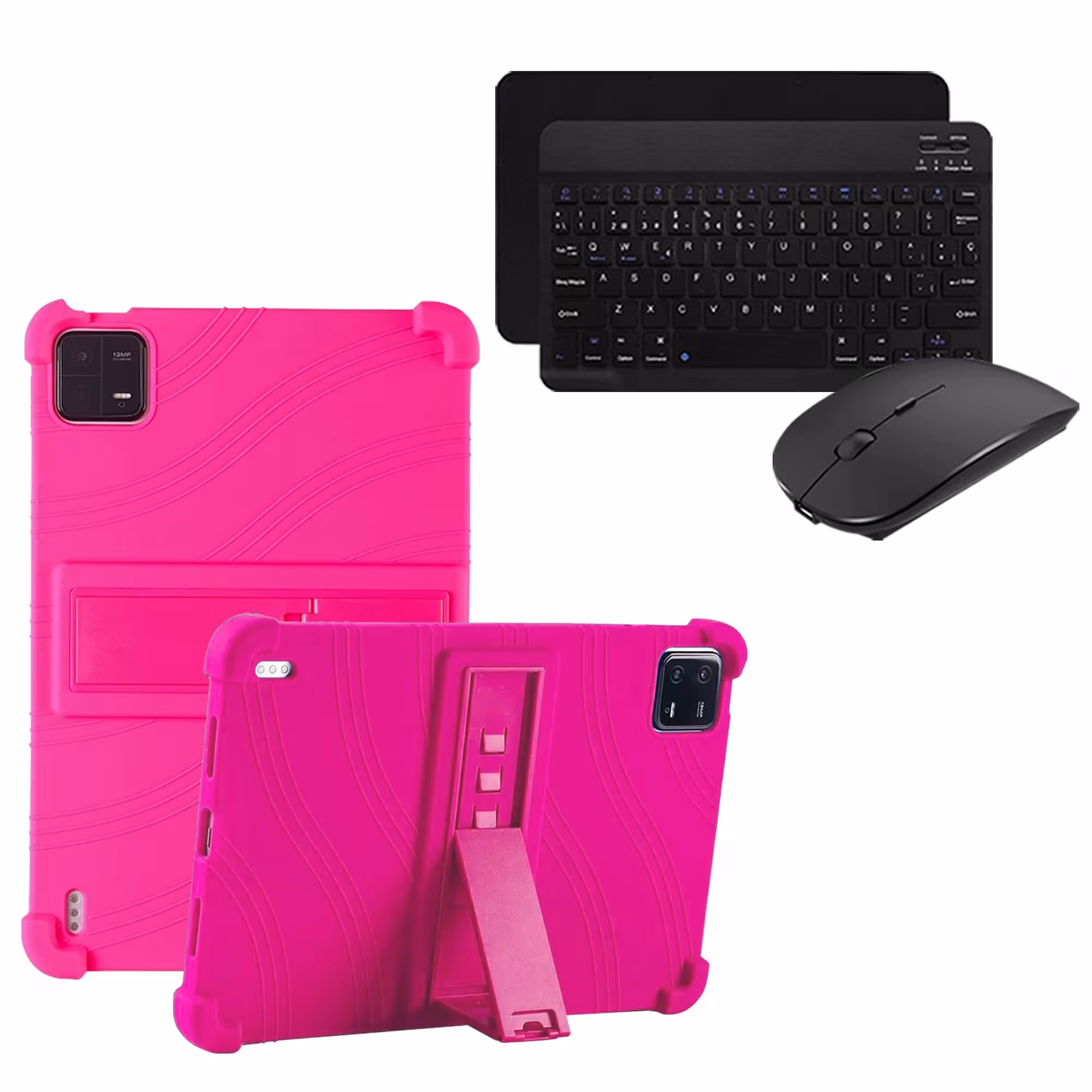 Kit Case Forro Protector Antigolpes + Teclado y Mouse Bluetooth para Tablet Xiaomi Mi Pad 6 / Mi Pad 6 Pro 2023 11 Pulgadas