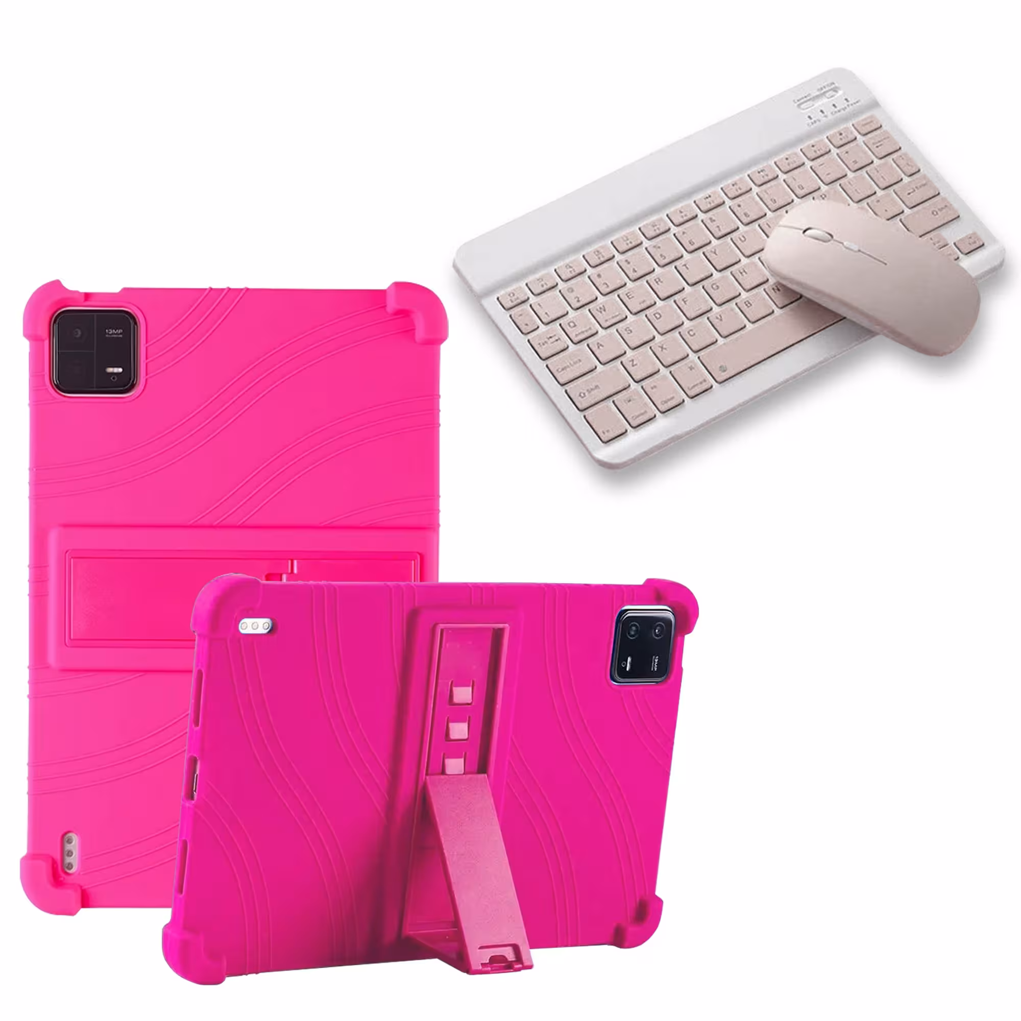 Kit Case Forro Protector Antigolpes + Teclado y Mouse Bluetooth para Tablet Xiaomi Mi Pad 6 / Mi Pad 6 Pro 2023 11 Pulgadas