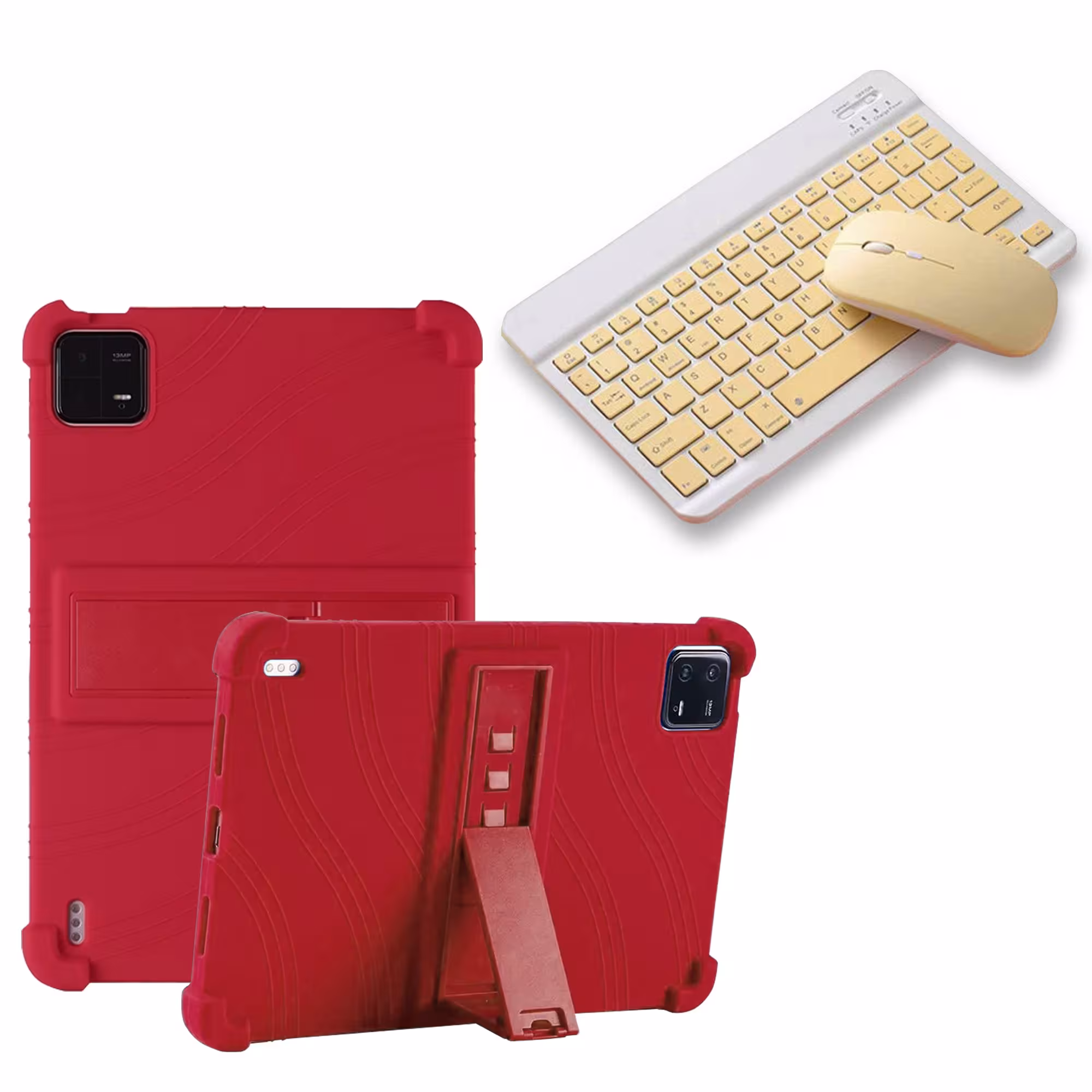 Kit Case Forro Protector Antigolpes + Teclado y Mouse Bluetooth para Tablet Xiaomi Mi Pad 6 / Mi Pad 6 Pro 2023 11 Pulgadas
