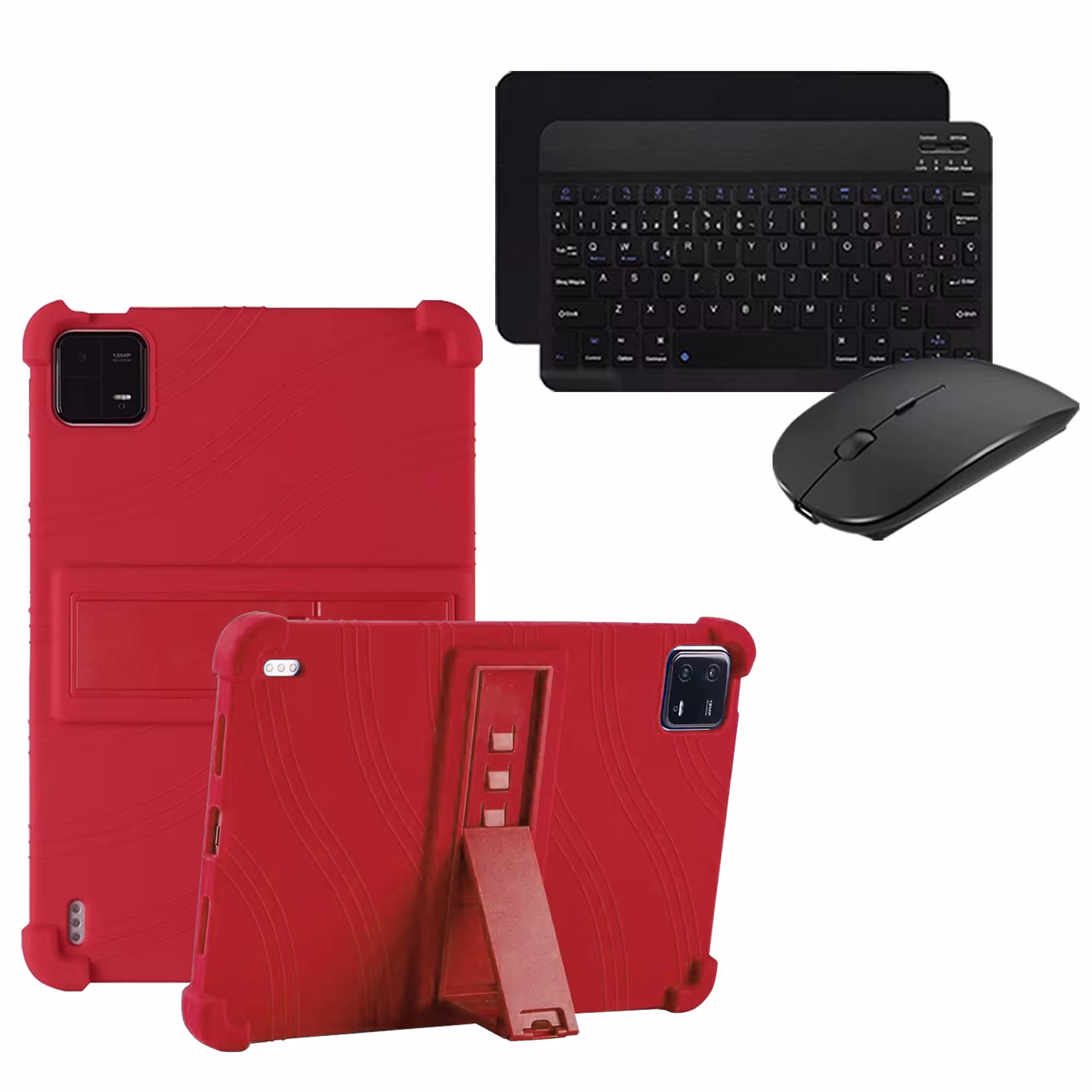 Kit Case Forro Protector Antigolpes + Teclado y Mouse Bluetooth para Tablet Xiaomi Mi Pad 6 / Mi Pad 6 Pro 2023 11 Pulgadas