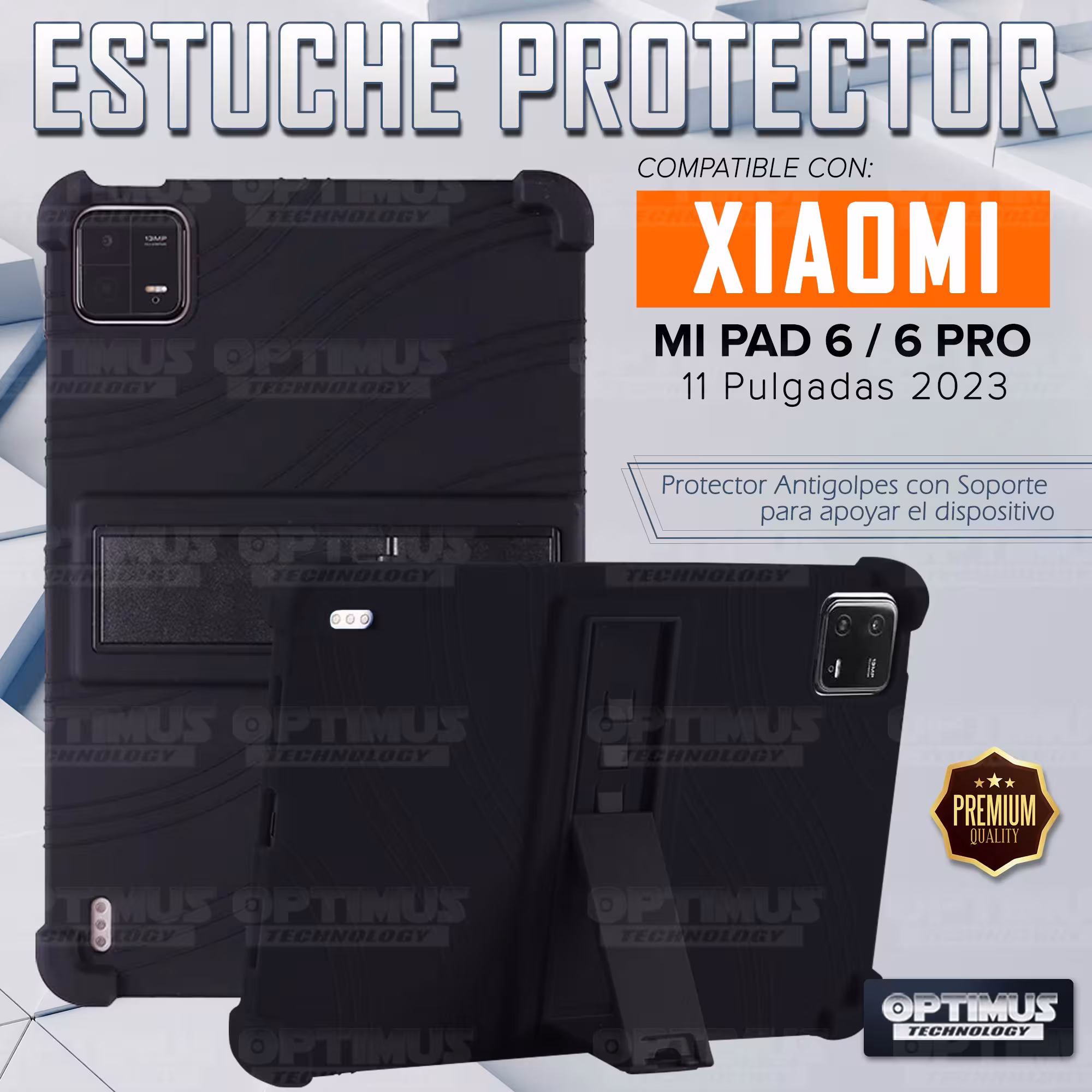 Kit Case Forro Protector Antigolpes + Teclado y Mouse Bluetooth para Tablet Xiaomi Mi Pad 6 / Mi Pad 6 Pro 2023 11 Pulgadas