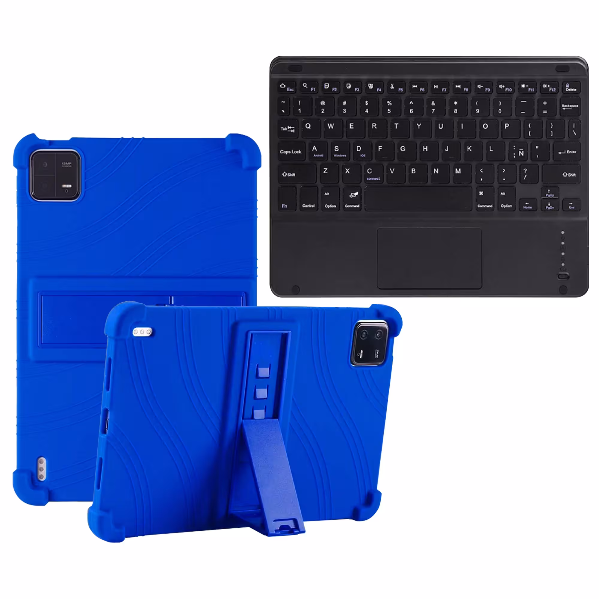Kit Case Estuche Protector Antigolpes + Teclado Touchpad Bluetooth para Tablet Xiaomi Mi Pad 6 / Mi Pad 6 Pro 2023 11 Pulgadas
