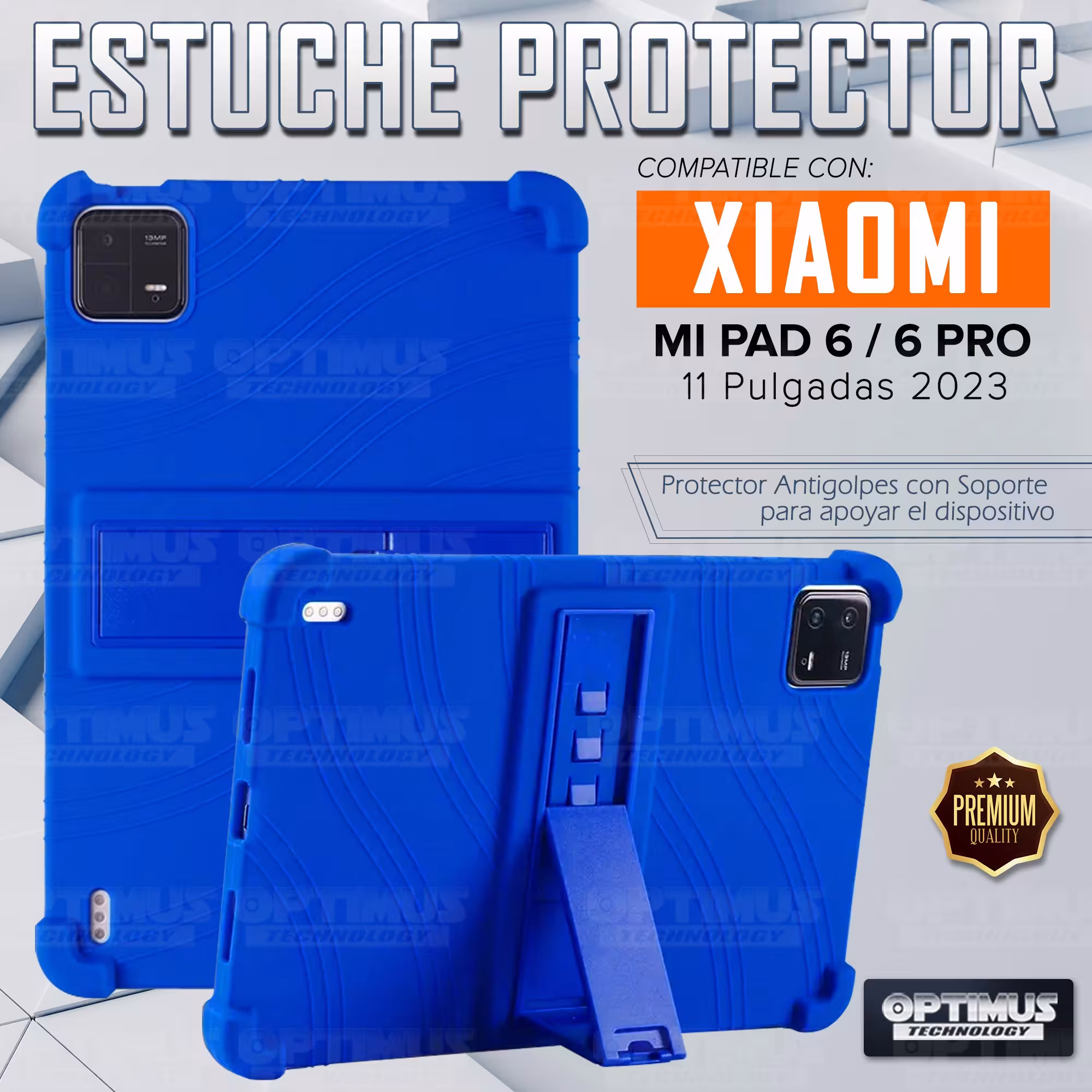 Kit Case Estuche Protector Antigolpes + Teclado Touchpad Bluetooth para Tablet Xiaomi Mi Pad 6 / Mi Pad 6 Pro 2023 11 Pulgadas