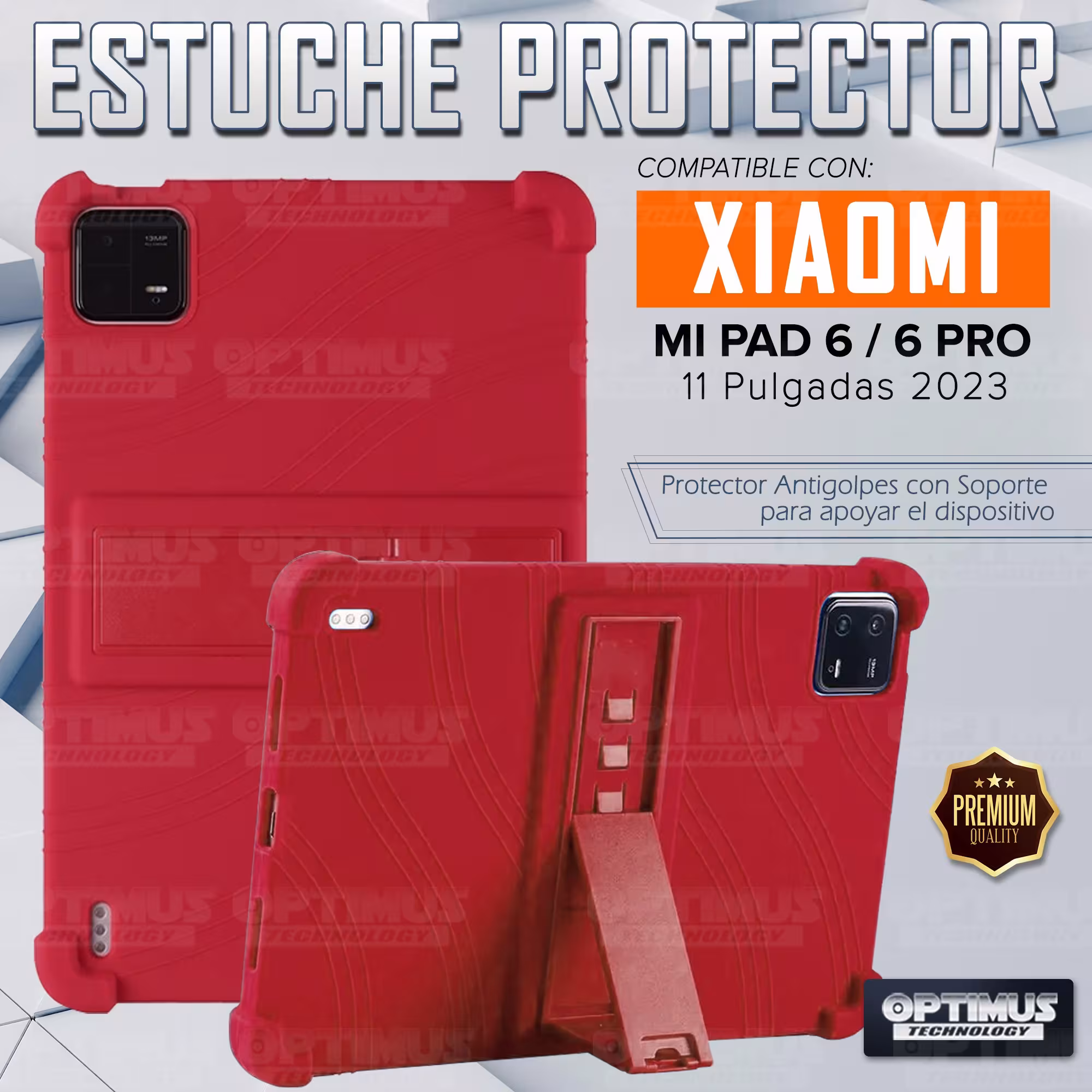 Kit Vidrio templado + Estuche Protector + Teclado Touchpad Bluetooth Tablet Xiaomi Mi Pad 6 / Mi Pad 6 Pro 2023 11 Pulgadas