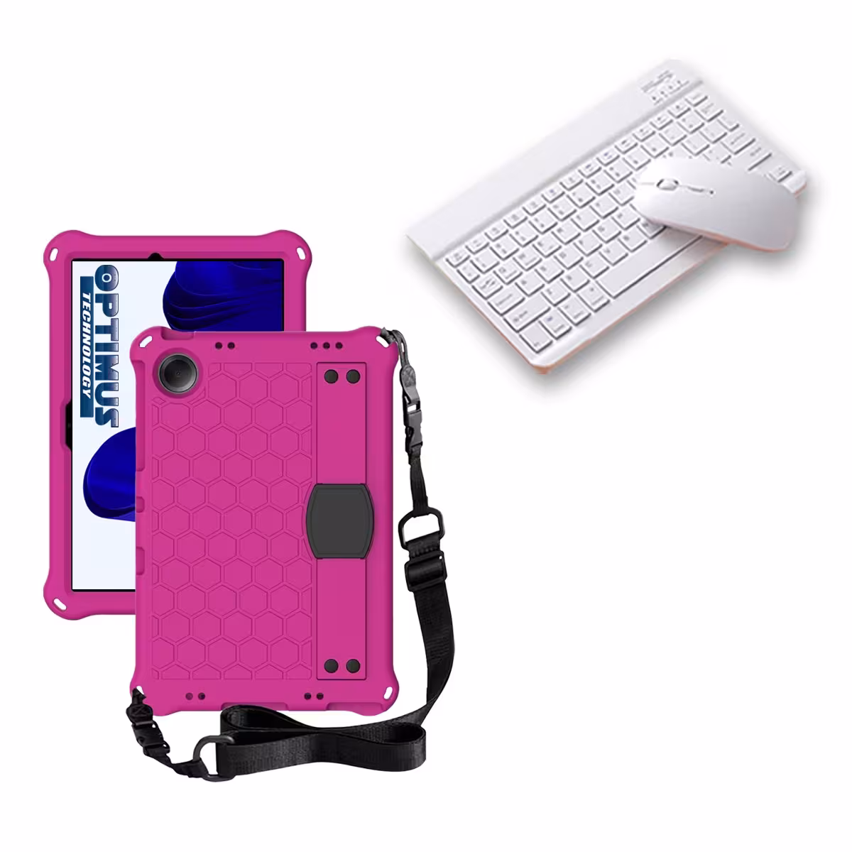 Kit Case Forro Protector con correa + Teclado y Mouse Bluetooth para Tablet Samsung Galaxy Tab A9 Plus 11 Pulgadas SM-X210