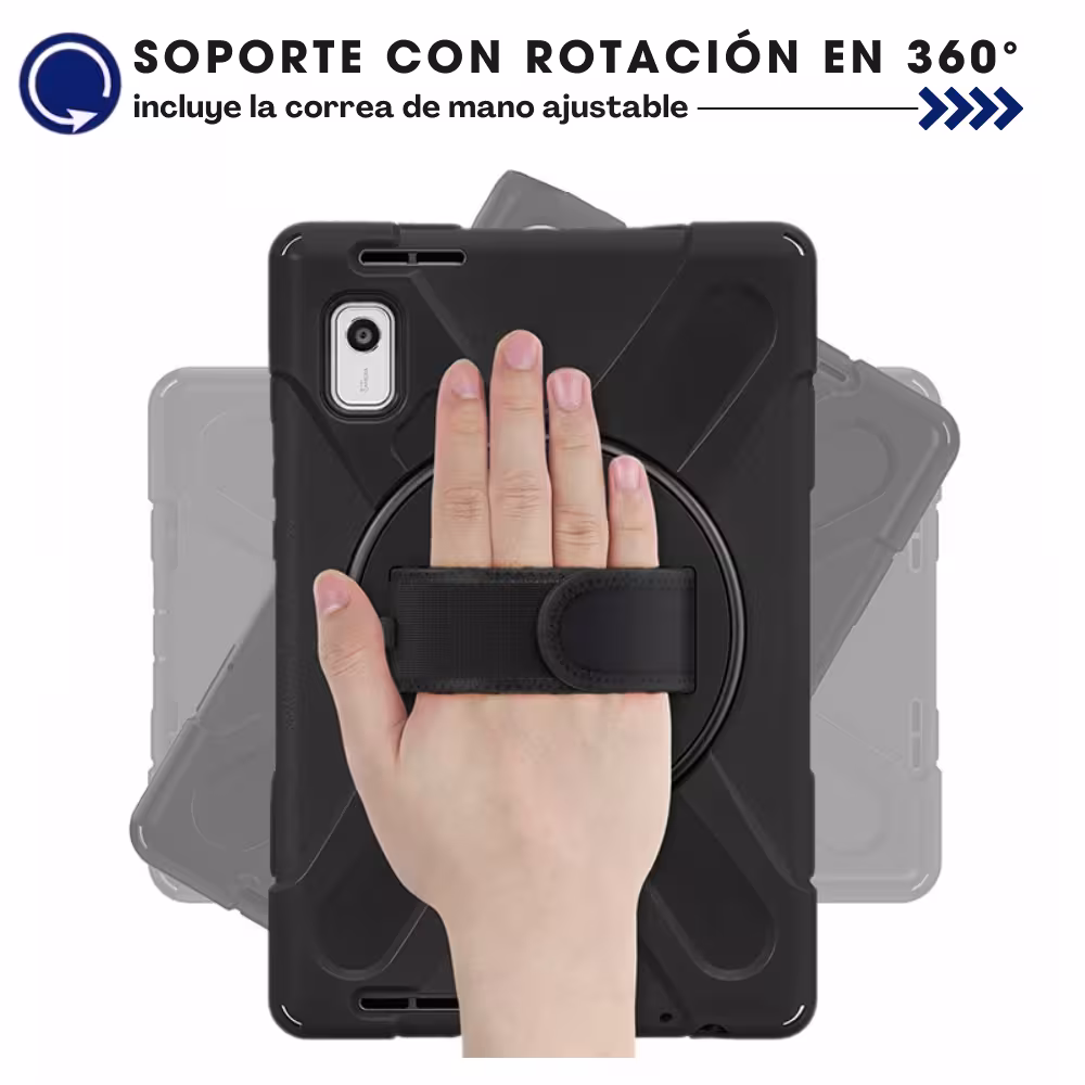 Estuche Protector con Correa y soporte giratorio 360° Tablet Lenovo Tab M9 9 Pulgadas LTE 2023 TB310FU / TB-310XU Anti golpes