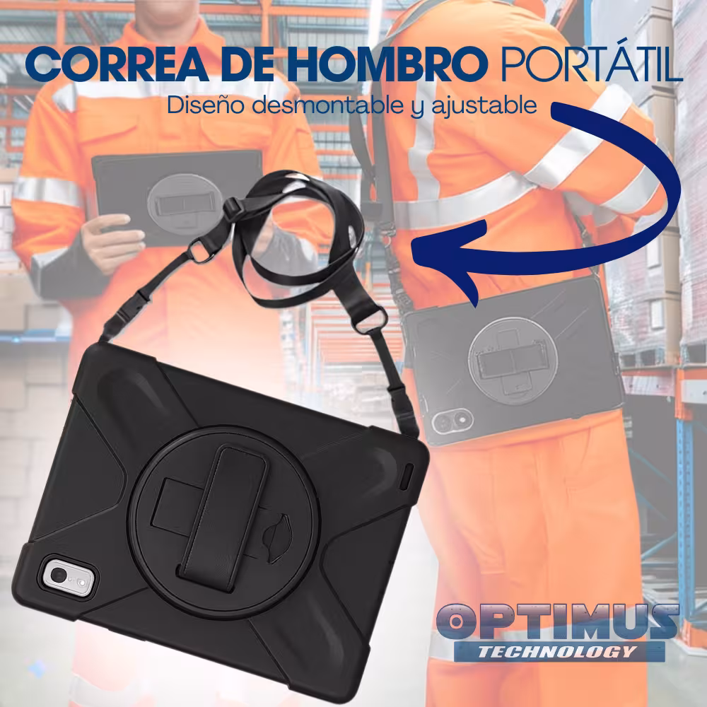 Estuche Protector con Correa y soporte giratorio 360° Tablet Lenovo Tab M9 9 Pulgadas LTE 2023 TB310FU / TB-310XU Anti golpes