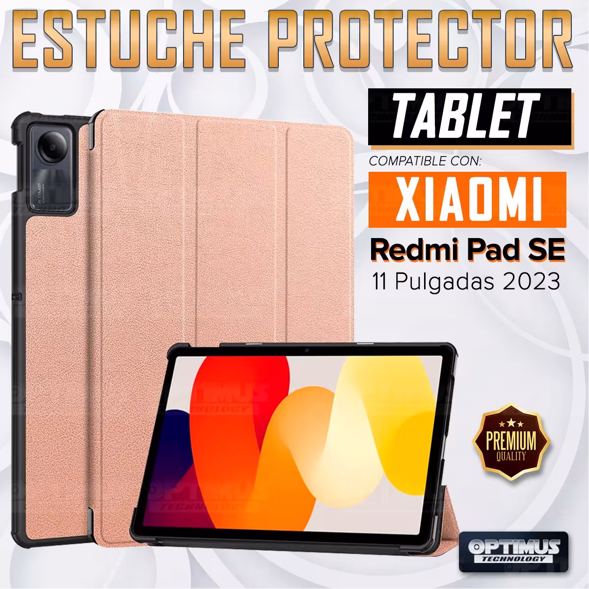 Kit Vidrio templado + Case Protector + Teclado Touchpad Bluetooth Tablet Xiaomi Redmi Pad SE 11 Pulgadas 2023 Wifi