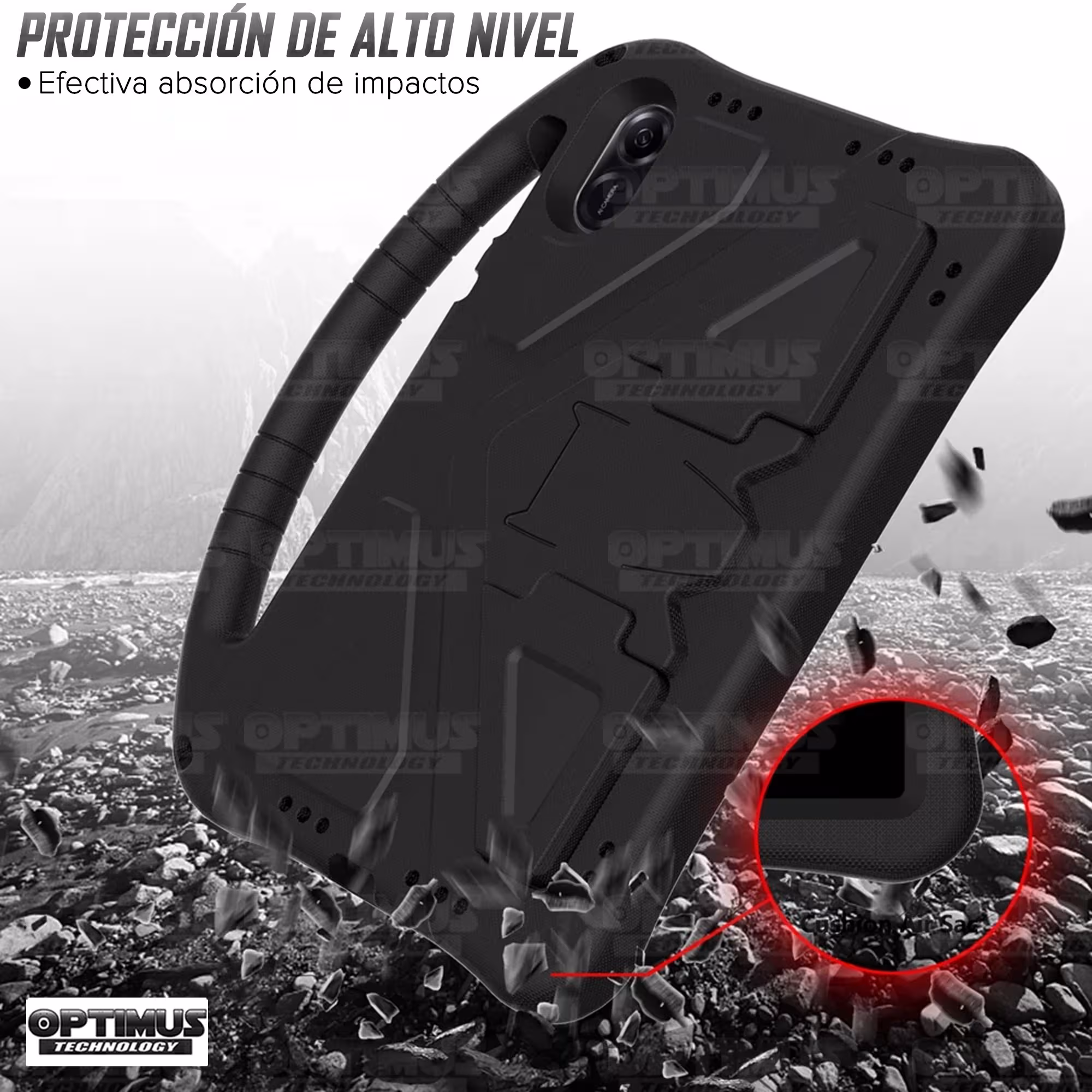 Estuche Case protector Anti-Shock Correa Desmontable Para Tablet Huawei Honor Pad X9 2023 11.5 Pulgadas Anti golpes con soporte