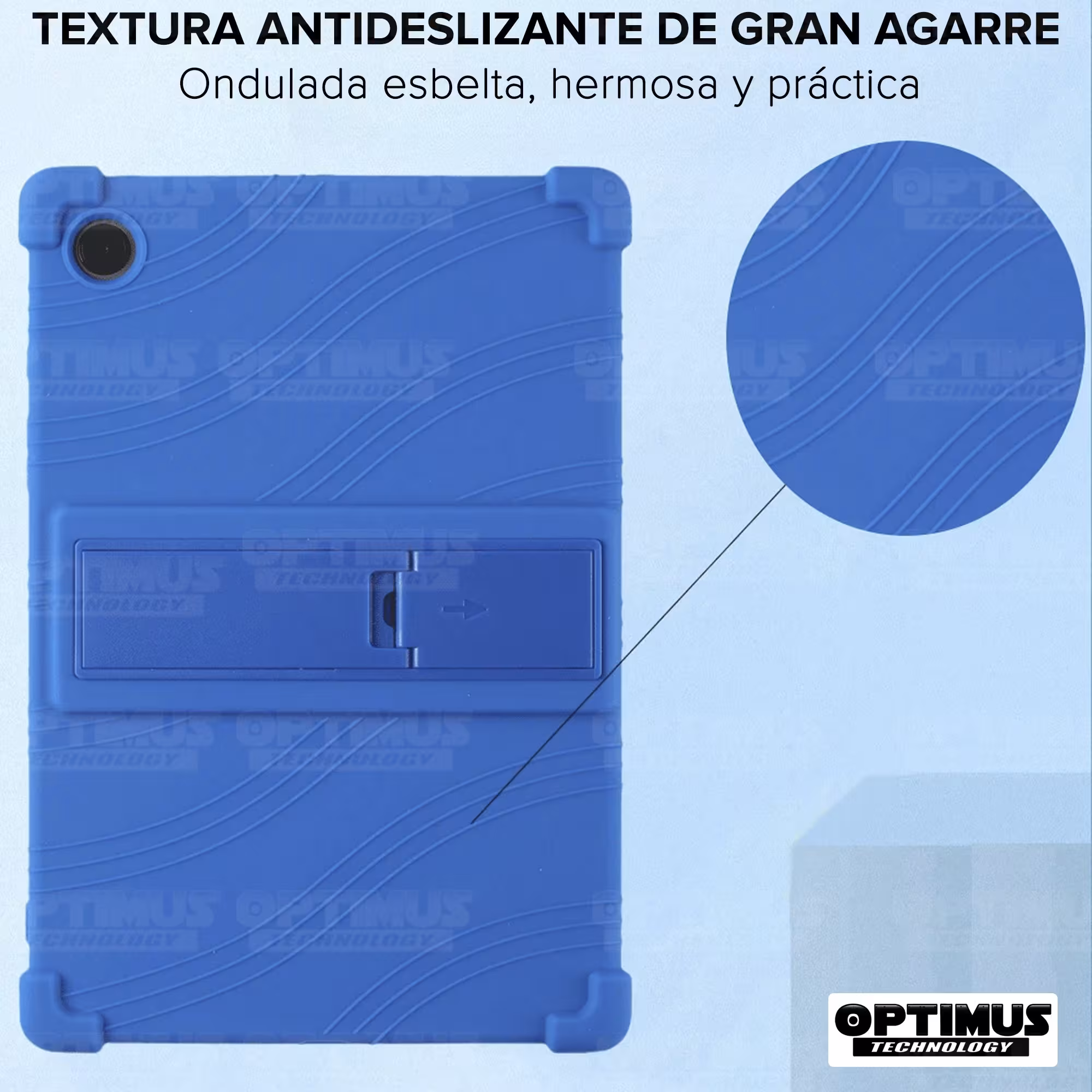 Estuche Case protector de goma para Tablet Samsung Galaxy Tab A9 Plus 11 Pulgadas SM-X210 / X216 / X218 Anti golpes con soporte
