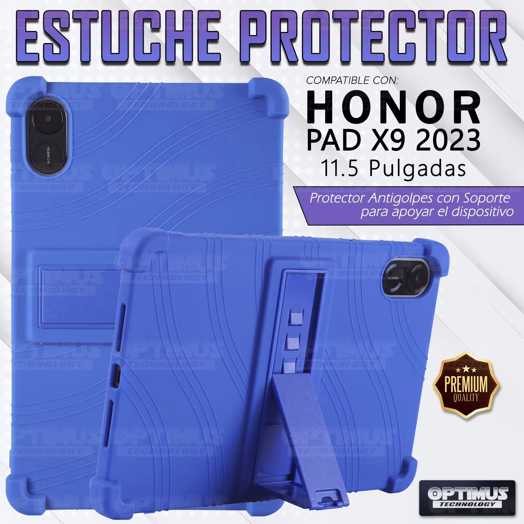 Estuche Case protector de goma para Tablet Huawei Honor Pad X9 2023 11.5 Pulgadas Anti golpes con soporte