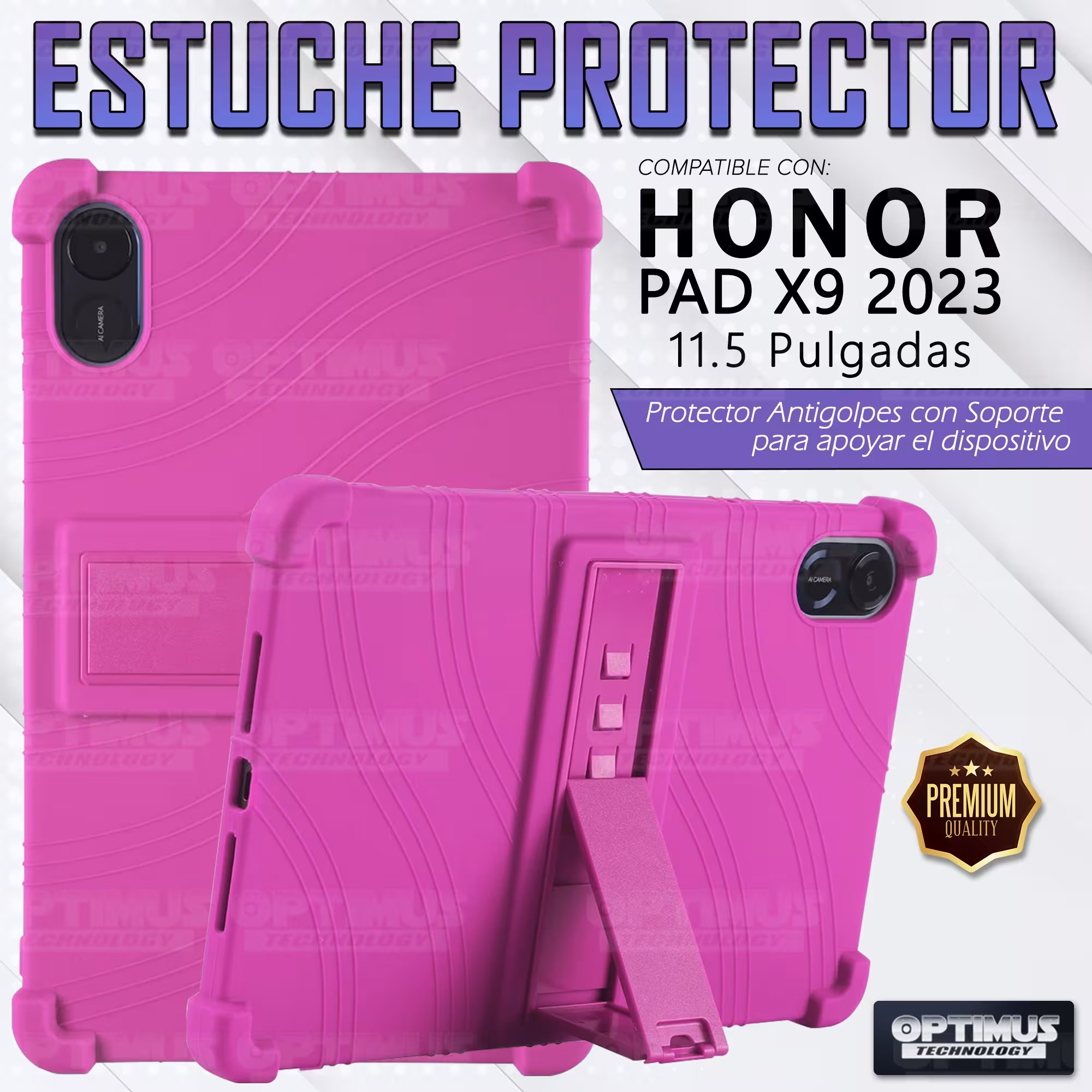 Estuche Case protector de goma para Tablet Huawei Honor Pad X9 2023 11.5 Pulgadas Anti golpes con soporte