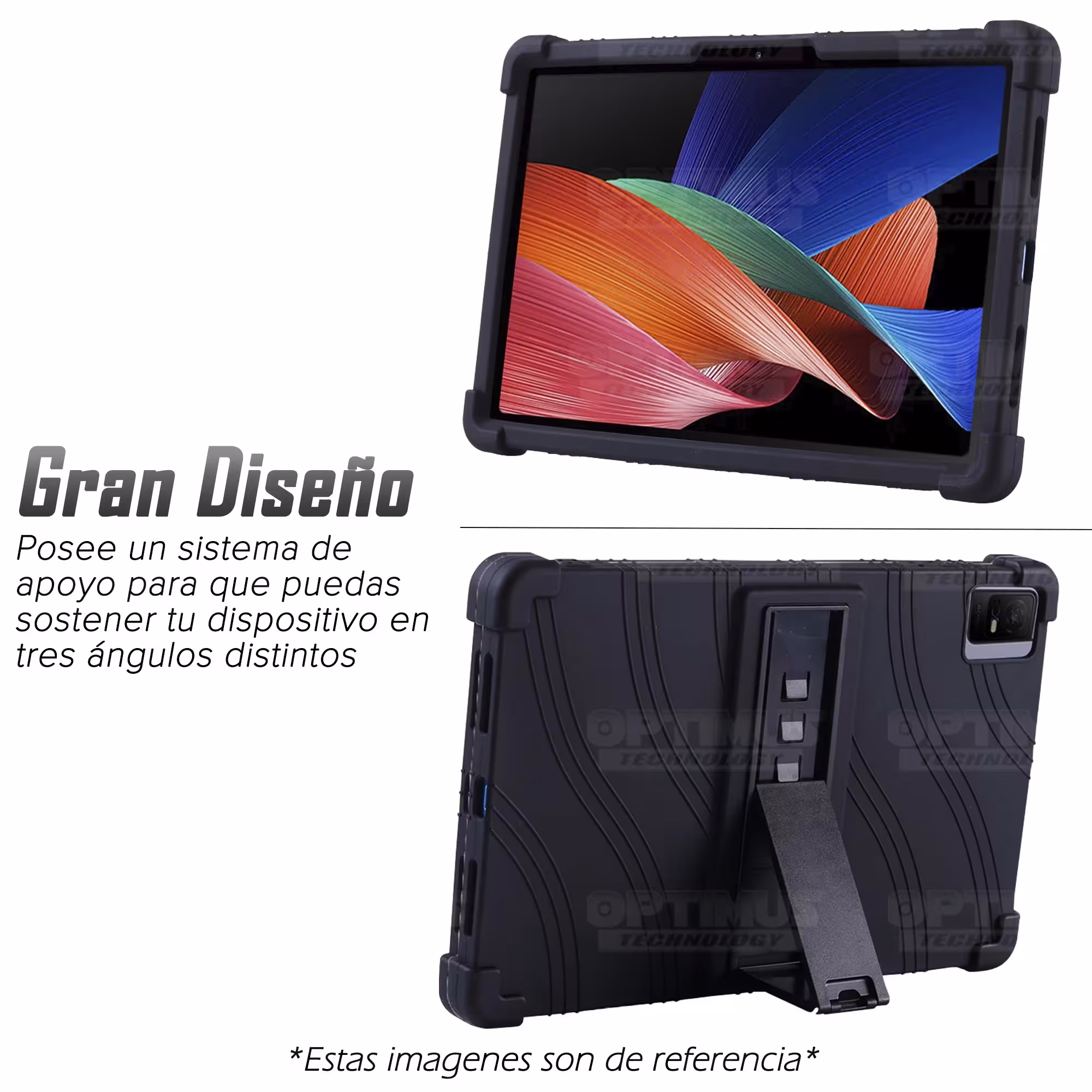Estuche Case protector de goma para Tablet TCL Tab 11 Pulgadas | TCL Nxtpaper Anti golpes con soporte