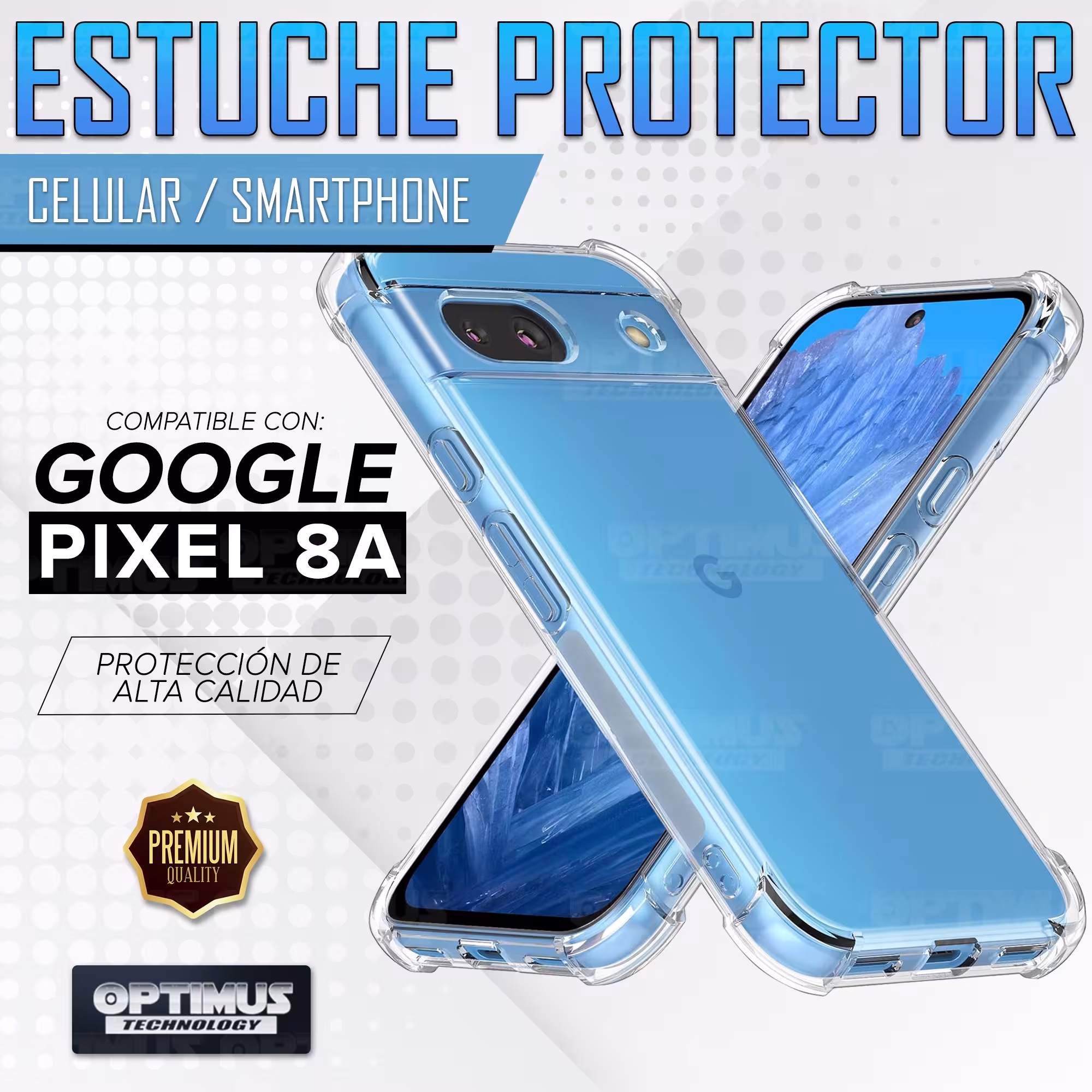 Estuche Case Forro Carcasa Protectora Delgada Anticaída para Celular Smartphone Google Pixel 8A 5G 2024 6.1 Pulgadas