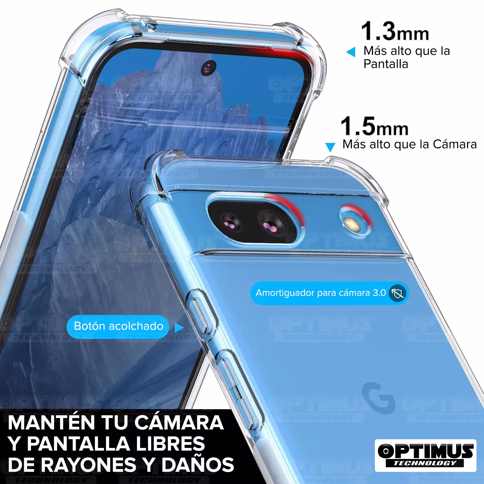 Estuche Case Forro Carcasa Protectora Delgada Anticaída para Celular Smartphone Google Pixel 8A 5G 2024 6.1 Pulgadas