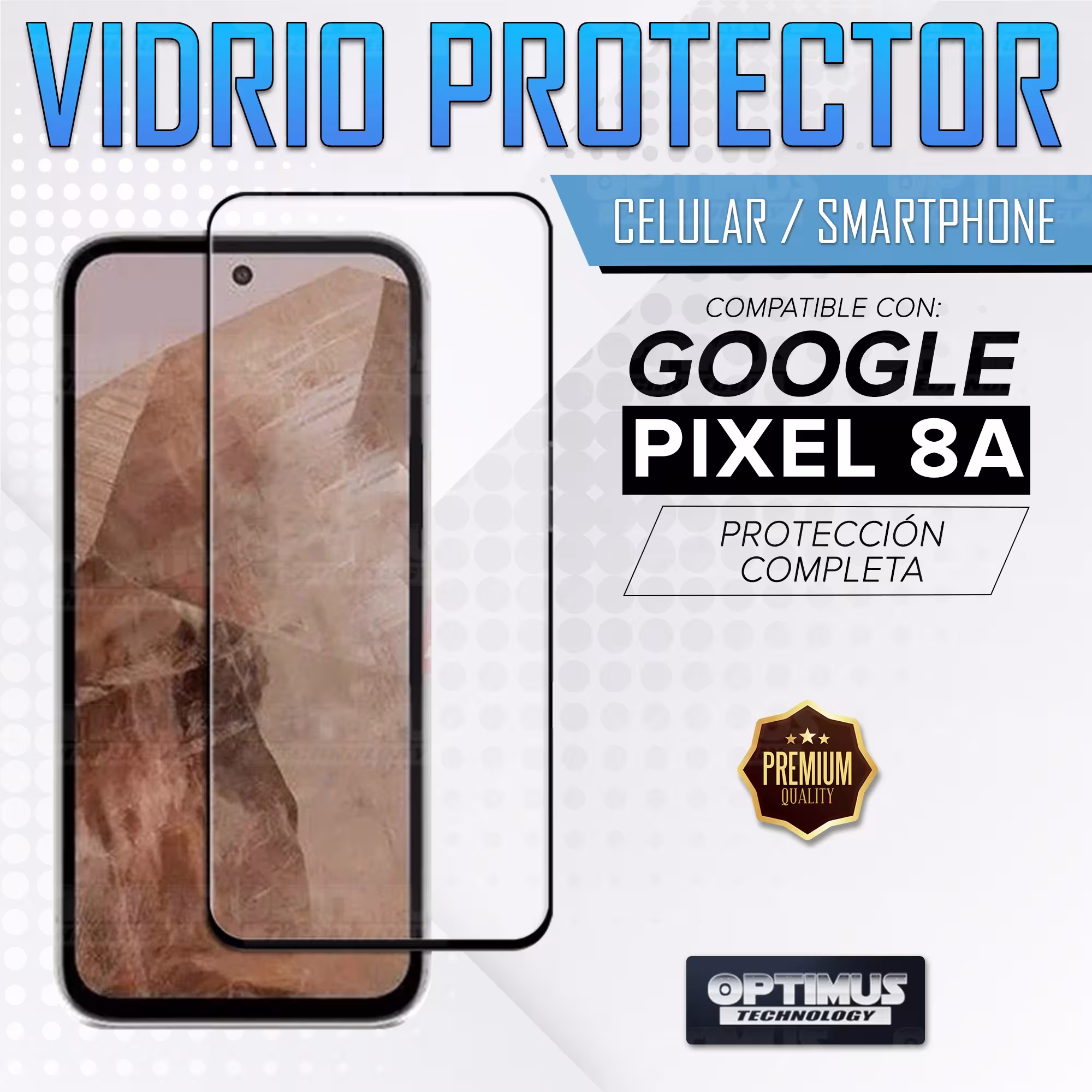 Vidrio Cristal Templado Protector para celular smartphone Google Pixel 8A 5G 2024 6.1 Pulgadas