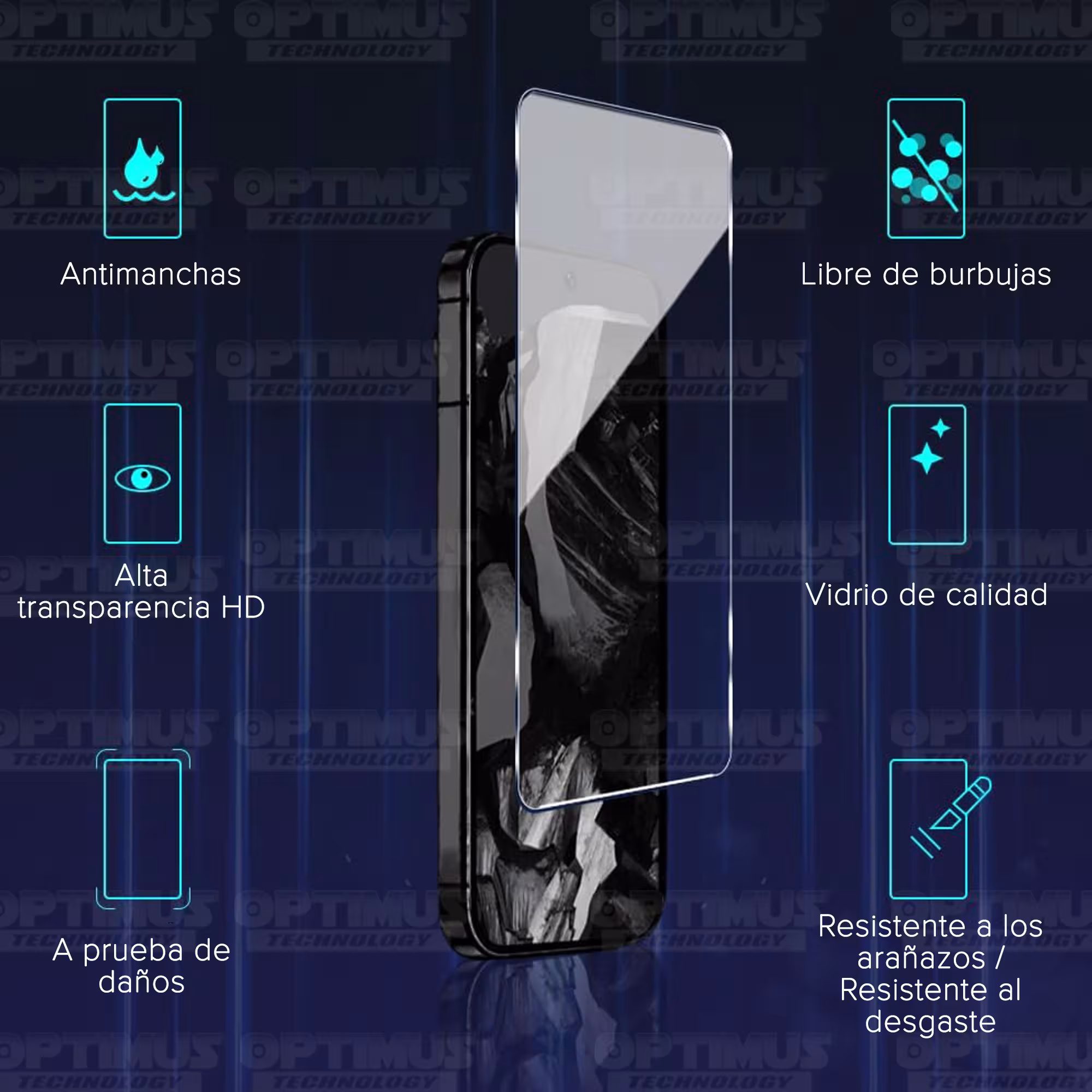 Vidrio Cristal Templado Protector para celular smartphone Google Pixel 9 Pro 5G 2024 6,3 pulgadas