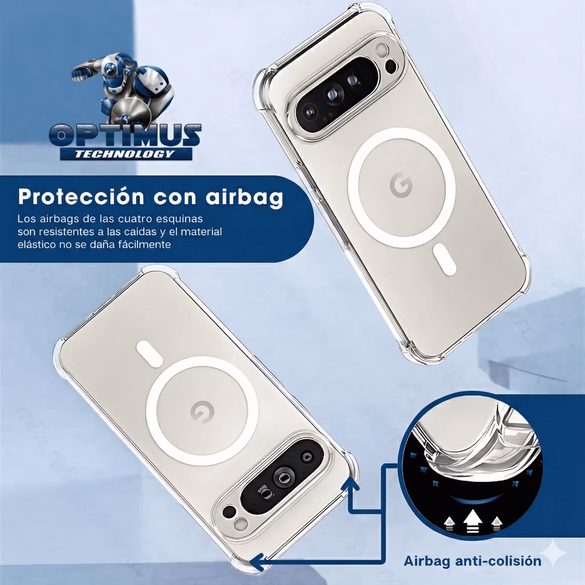 Estuche Case Forro Carcasa Protectora Delgada Anticaída para Celular Smartphone Google Pixel 9 Pro XL 5G 2024 6.8 Pulgadas