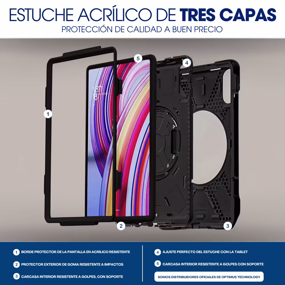 Kit Estuche Antishok De Correa Para Hombro Y Vidrio Templado De 11 Pulgadas Para Lenovo Tab M11 11 Pulgadas Tb330fu / Tb331fc
