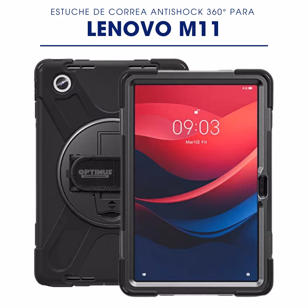 Kit Estuche Antishok De Correa Para Hombro Y Vidrio Templado De 11 Pulgadas Para Lenovo Tab M11 11 Pulgadas Tb330fu / Tb331fc