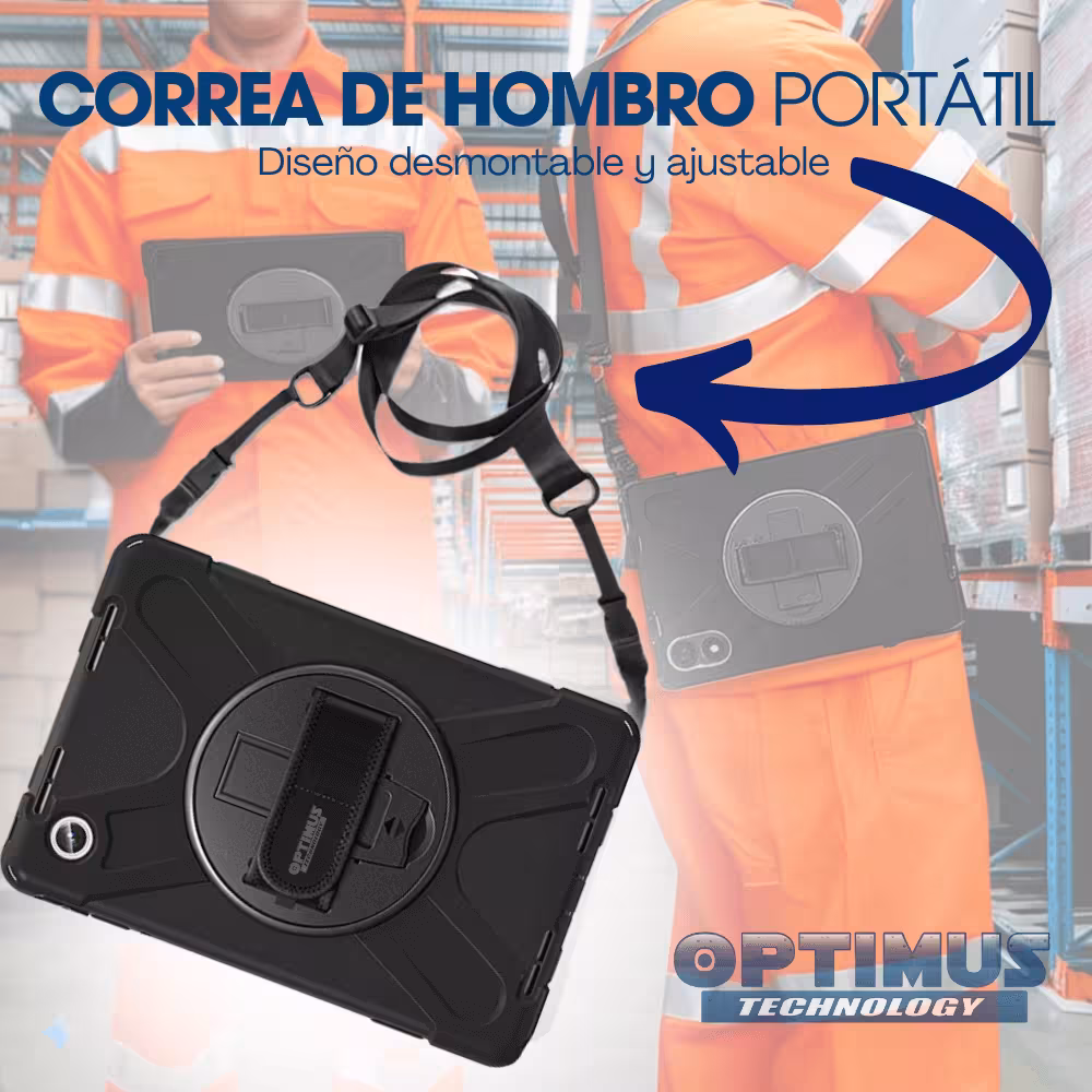 Kit Estuche Antishok De Correa Para Hombro Y Vidrio Templado De 11 Pulgadas Para Lenovo Tab M11 11 Pulgadas Tb330fu / Tb331fc