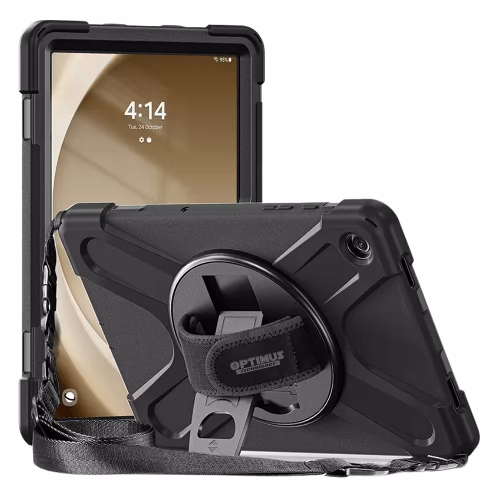 Combo Kit Estuche Antishock Con Correa De Hombro Y Vidrio Templado De Triple Protección Para Samsung A9 Plus/Sm-X210/Sm-X215