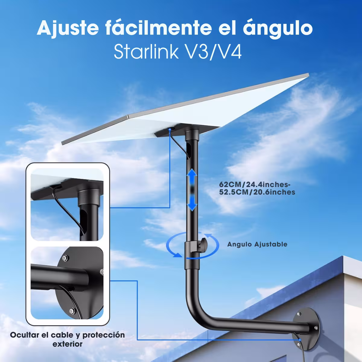 Soporte para Antena Starlink V3 y V4 Optimus Technology