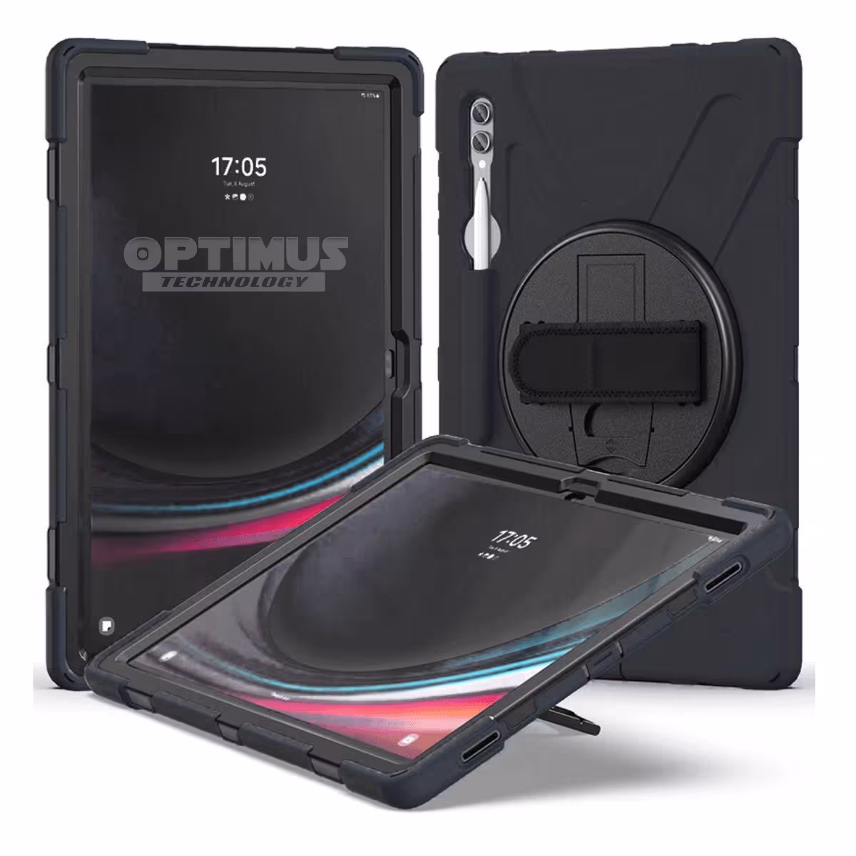 Estuche Protector con Correa Desmontable Tablet Samsung Galaxy Tab S10 Plus de 12.4" SM-X820 SM-X826B Anti golpes con soporte