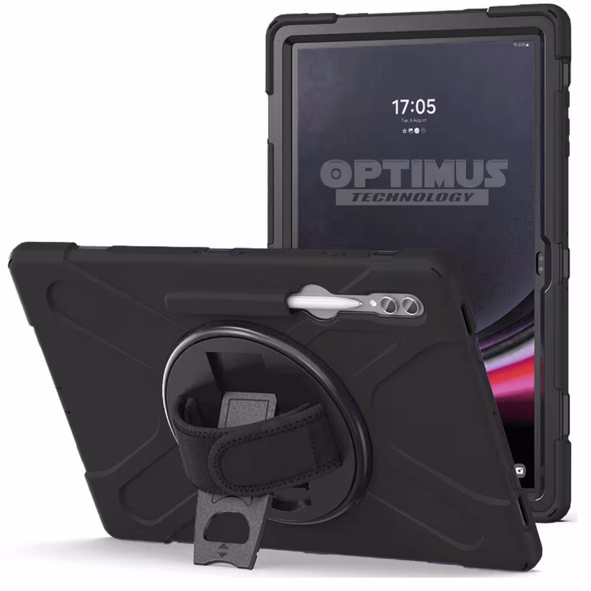 Estuche Protector con Correa Desmontable Tablet Samsung Galaxy Tab S10 Plus de 12.4" SM-X820 SM-X826B Anti golpes con soporte