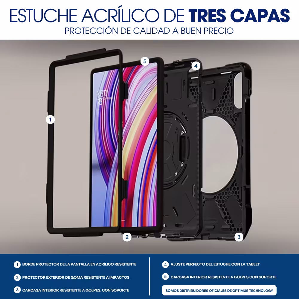 Estuche de correa 360° con soporte rotatorio para xiaomi redmi pad pro de 12.1 pulgadas