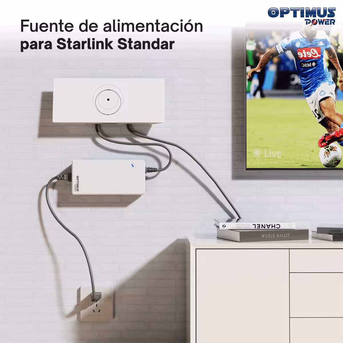 Cargador Starlink Gen 3 (Versión 4 V4) adaptador de CA de 195 W para Starlink, repuesto, cargador de Antena Estandar Starlink V4