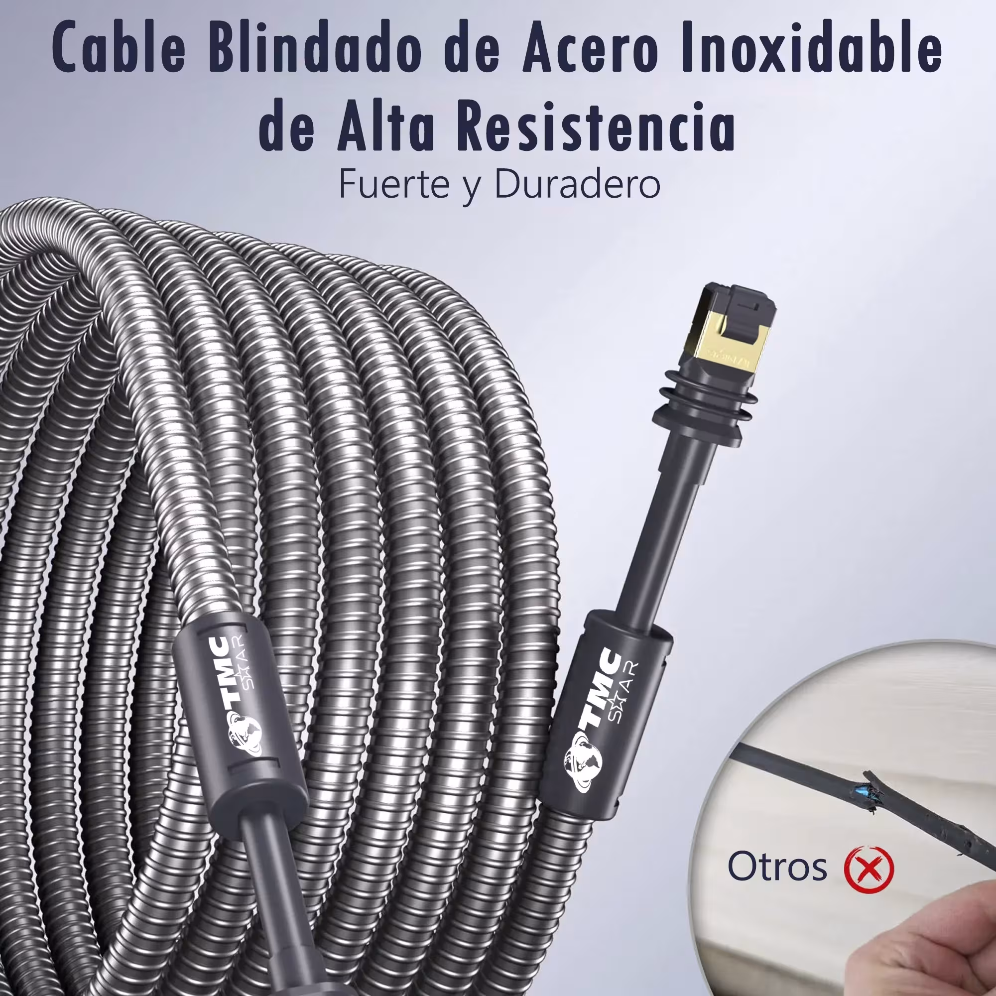 Cable blindado para Starlink Gen 3 V4 25 metros acero inoxidable | TMC STAR