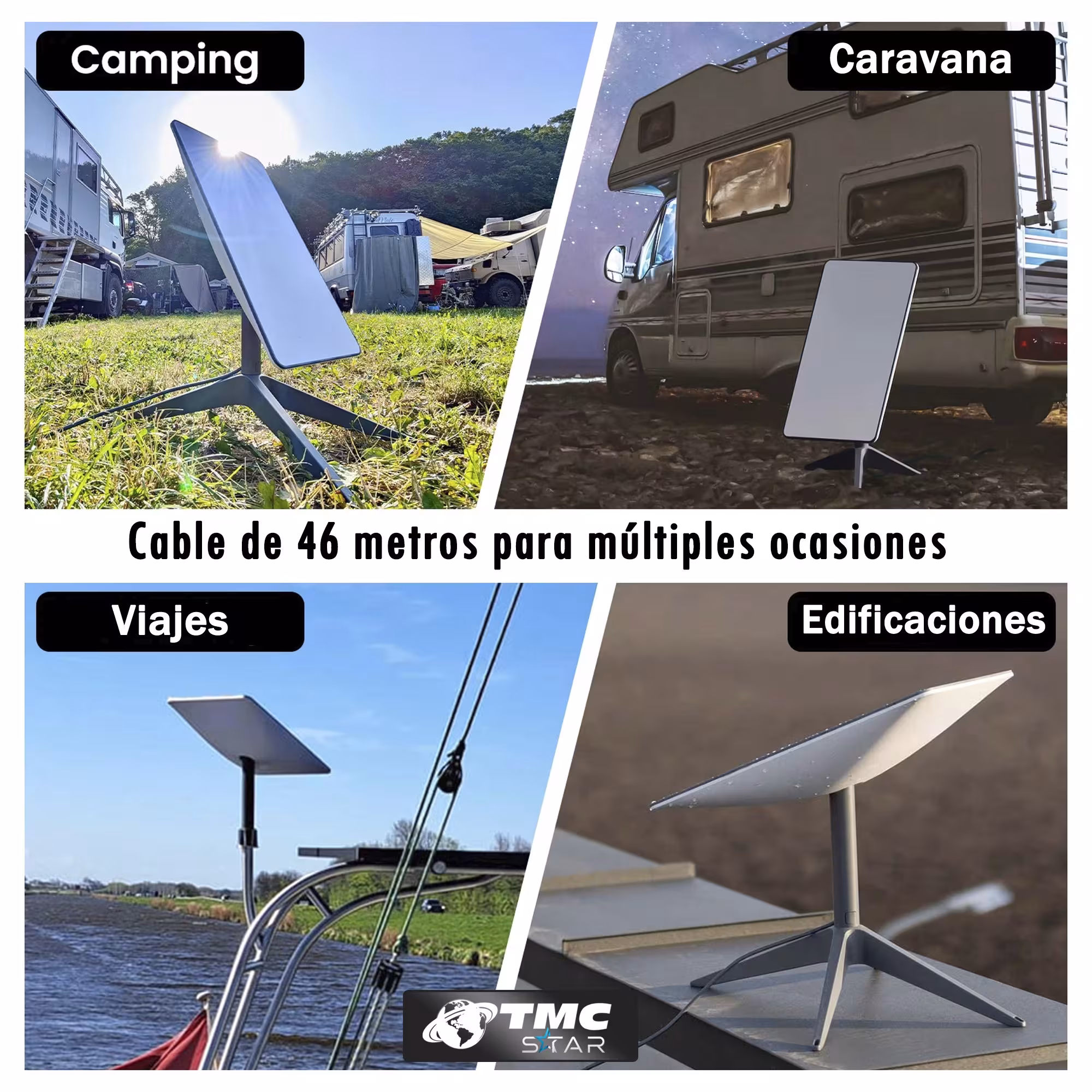 Cable Para Starlink Gen V2 150 Pies (46 Metros) – Extensión Impermeable para Satélite Starlink V2 | TMC STAR