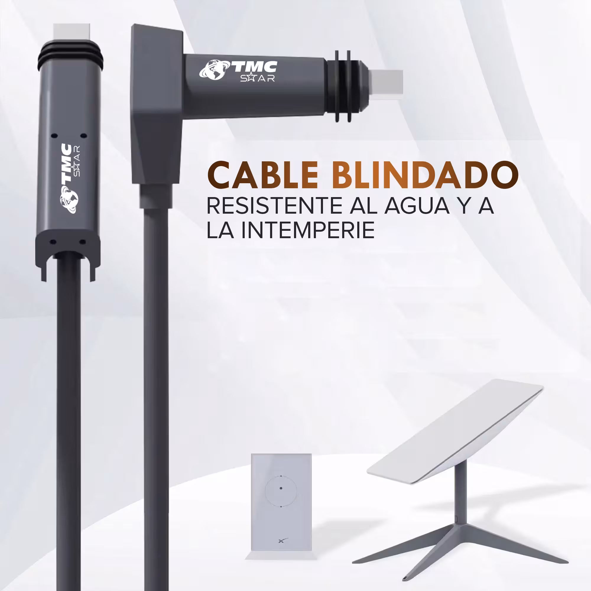 Cable Para Starlink Standard Gen 2 de 23 Metros – Extensión Impermeable para Satélite Starlink V2 Blindado y resistente