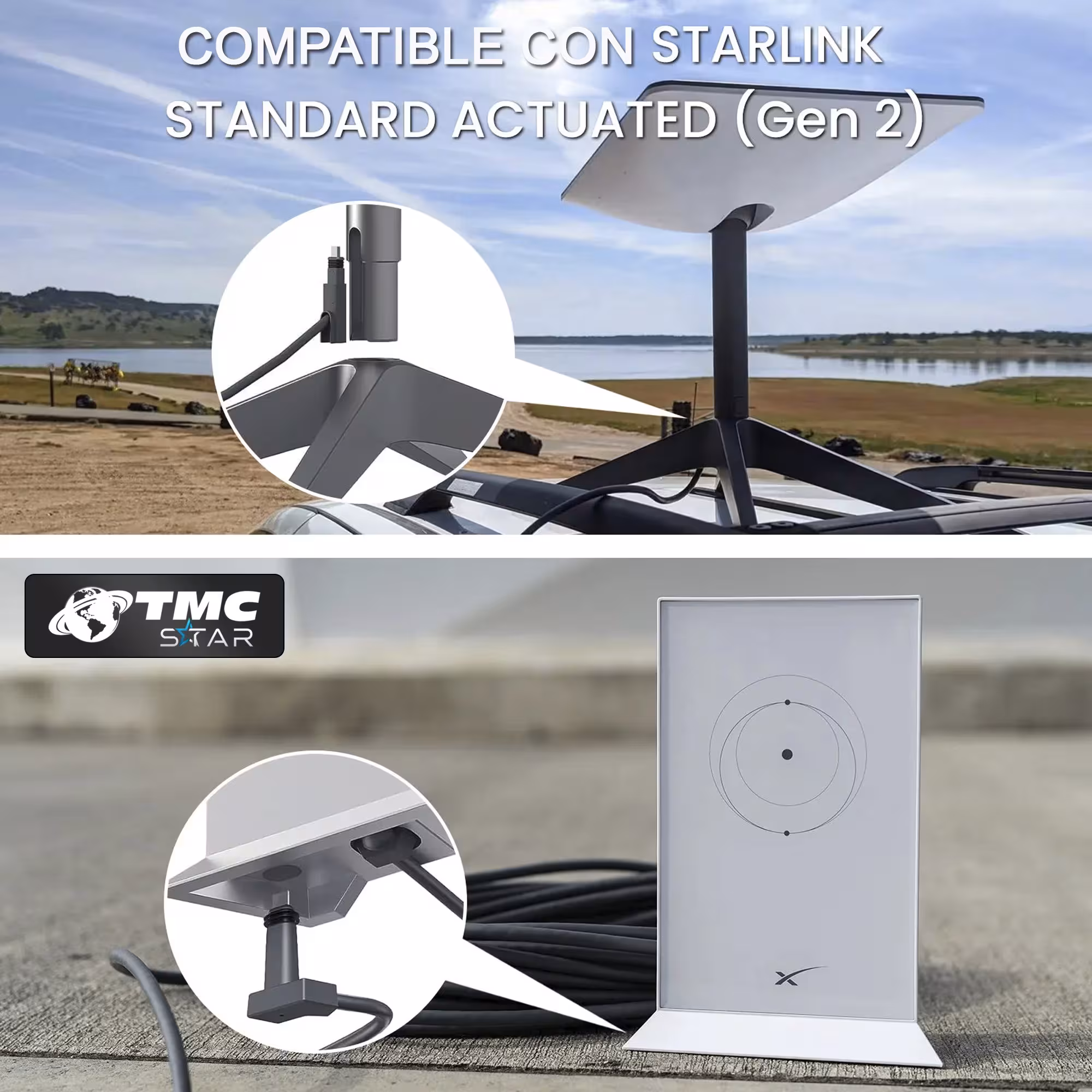 Cable Para Starlink Standard Gen 2 de 23 Metros – Extensión Impermeable para Satélite Starlink V2 Blindado y resistente