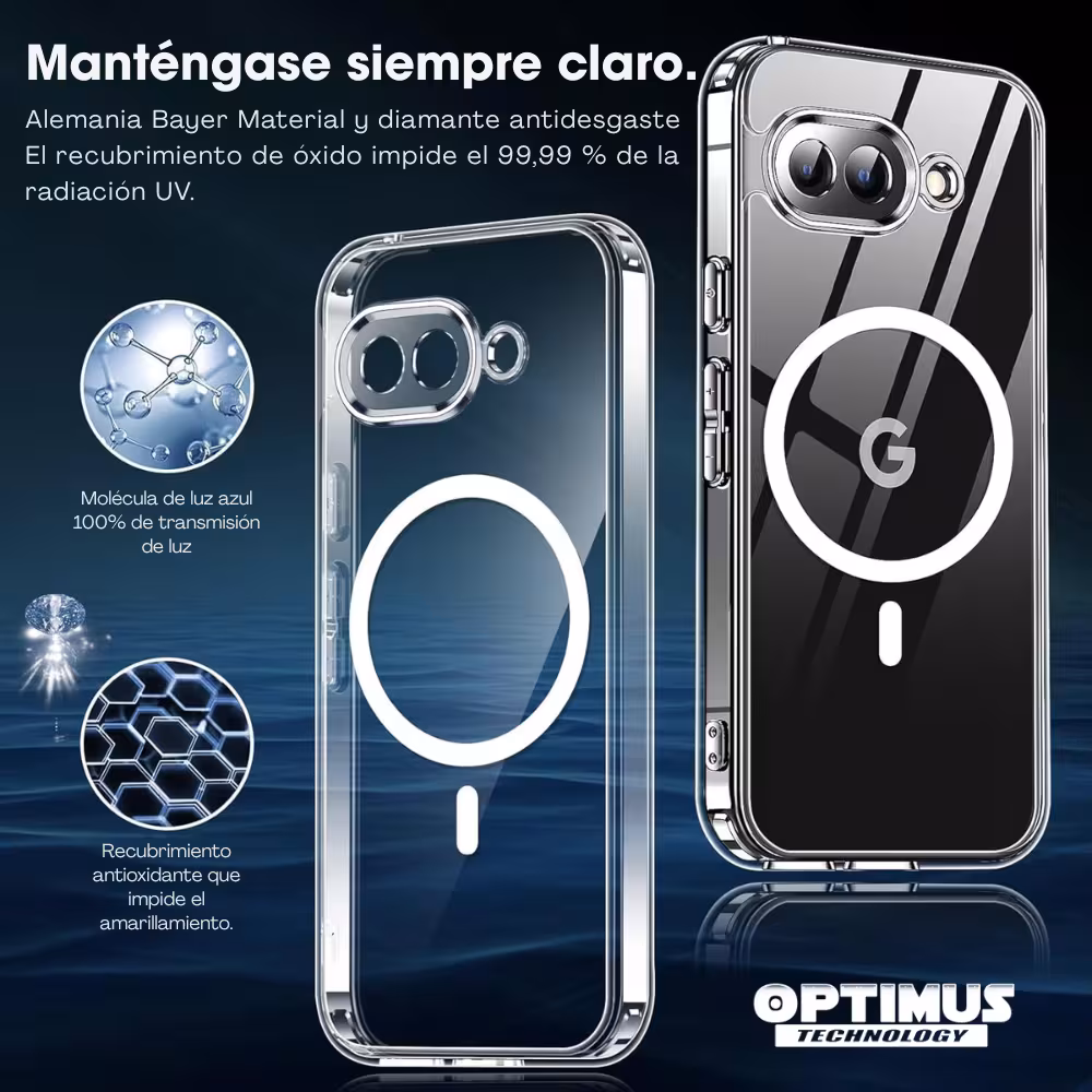 Estuche Case Para Google Pixel 9A Transparente con Tecnología MagSafe