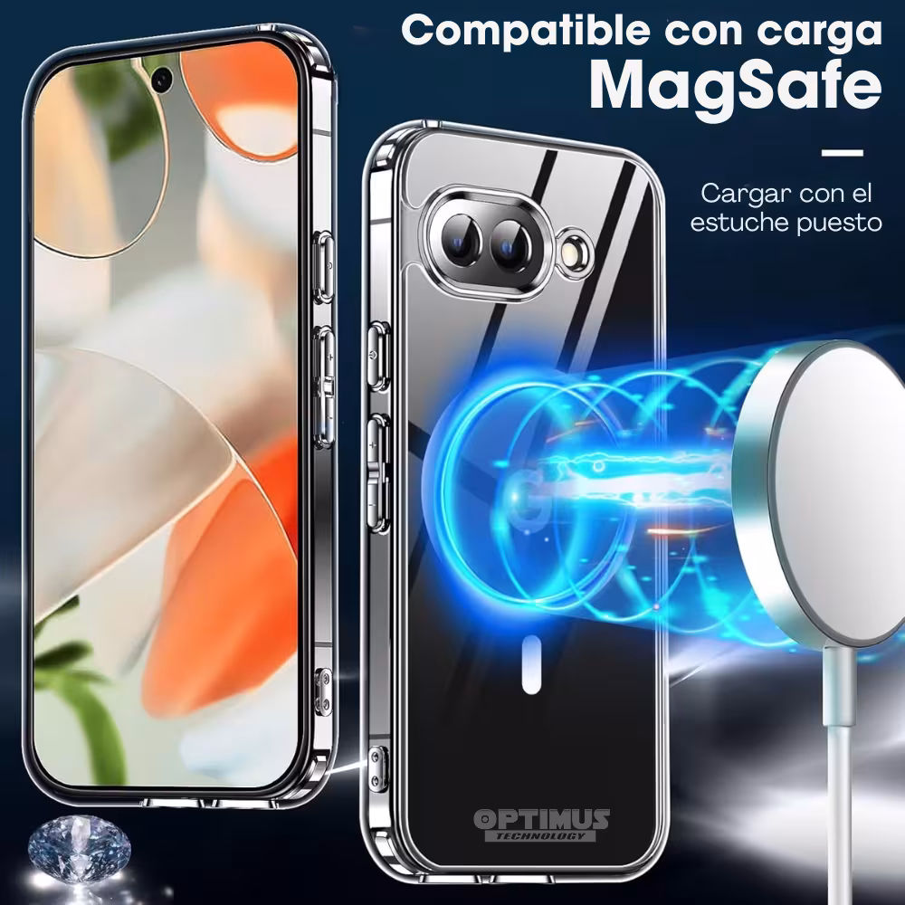Estuche Case Para Google Pixel 9A Transparente con Tecnología MagSafe