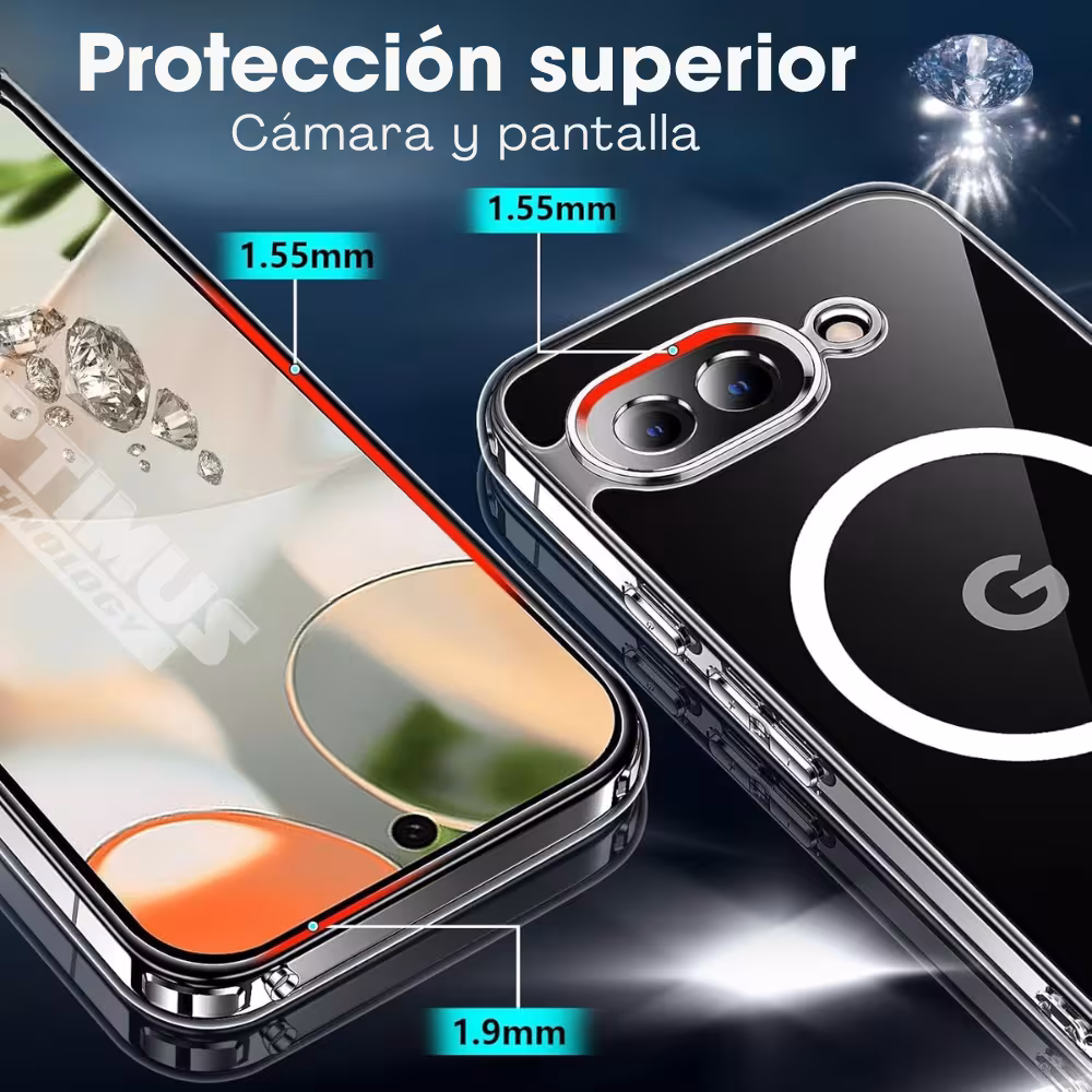 Estuche Case Para Google Pixel 9A Transparente con Tecnología MagSafe