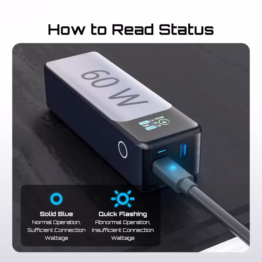 Cable Tipo C Con Indicador Led Para Starlink Mini De 5 Metros