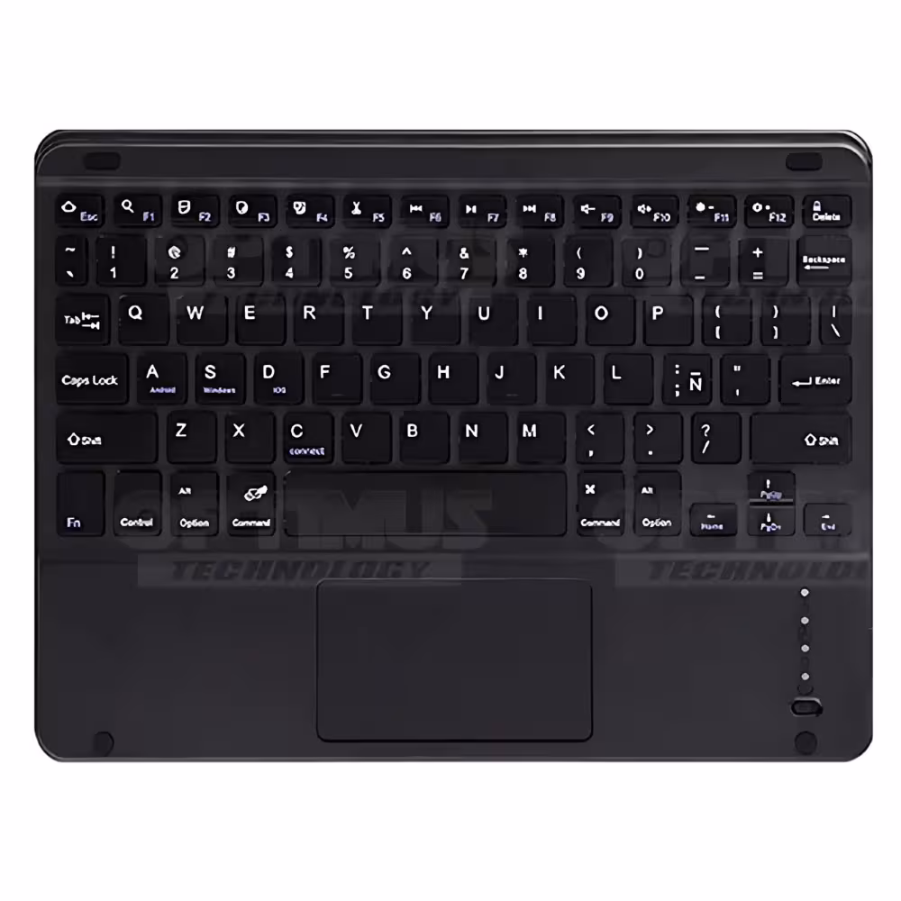 Combo Estuche de Goma Negro Vidrio Templado y Teclado 2 en 1 para Lenovo Tab Plus 11,5 pulgadas 2024
