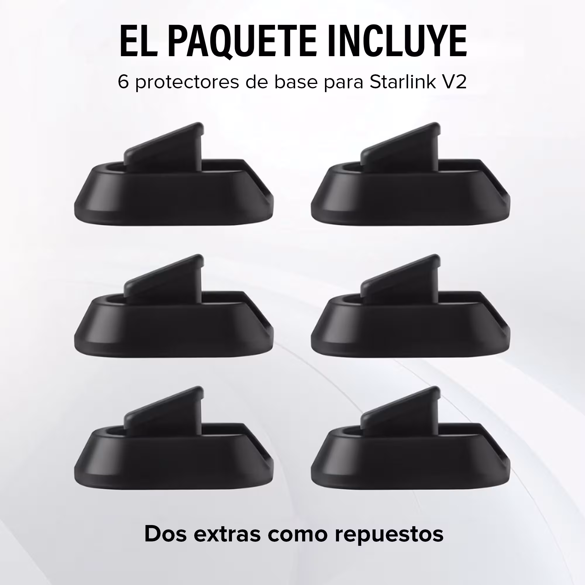 Bases De Silicona Para Starlink V2 | Antideslizantes y Firmes | Pack de 6 Unidades