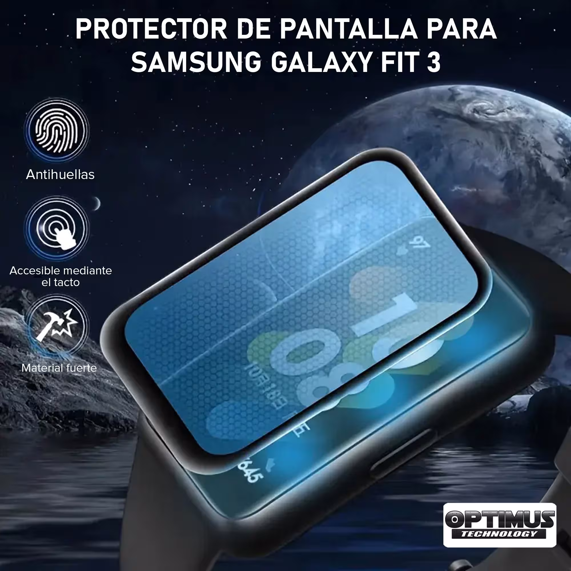 Vidrio Templado Protector de pantalla Nanoglass Para Samsung Galaxy Fit 3