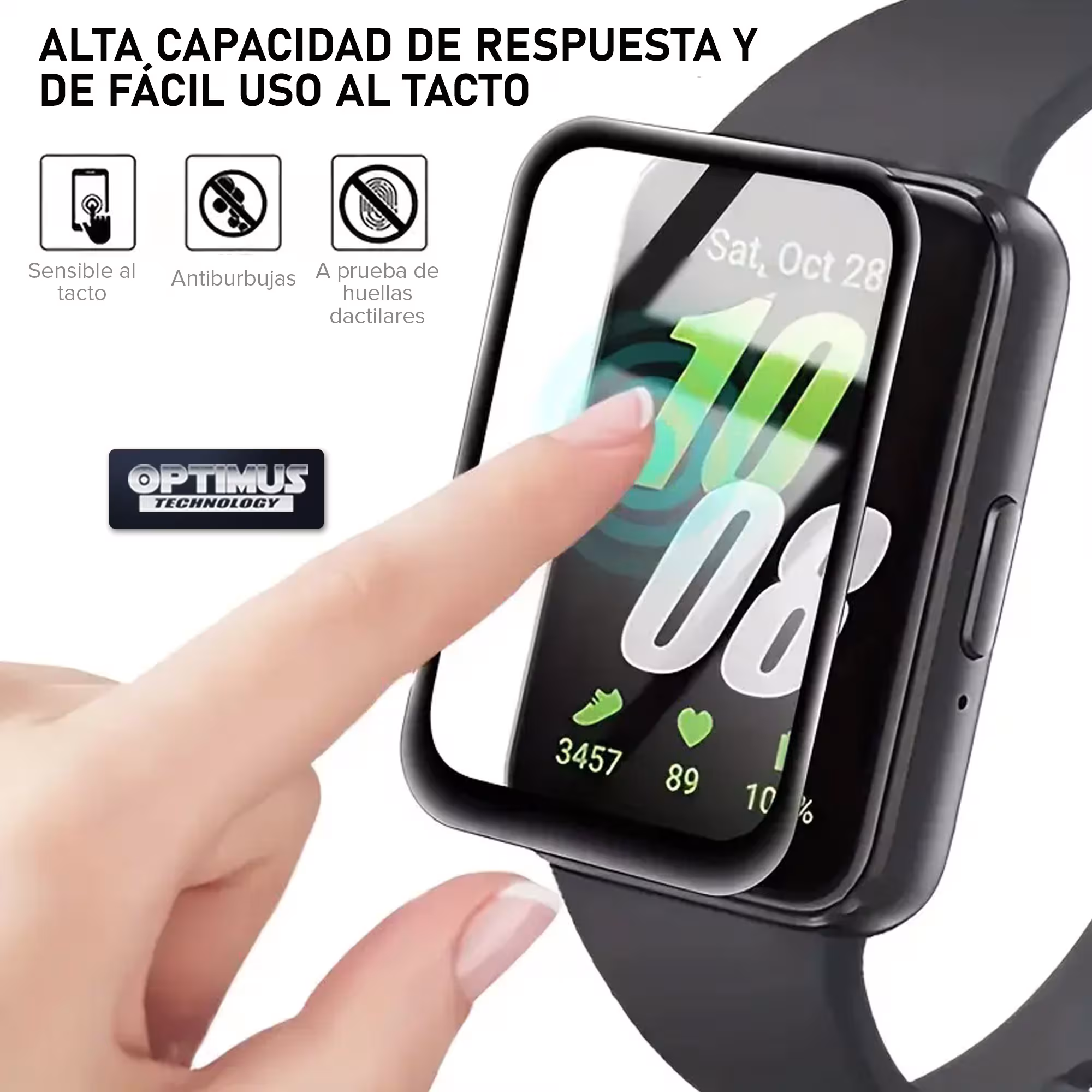 Vidrio Templado Protector de pantalla Nanoglass Para Samsung Galaxy Fit 3
