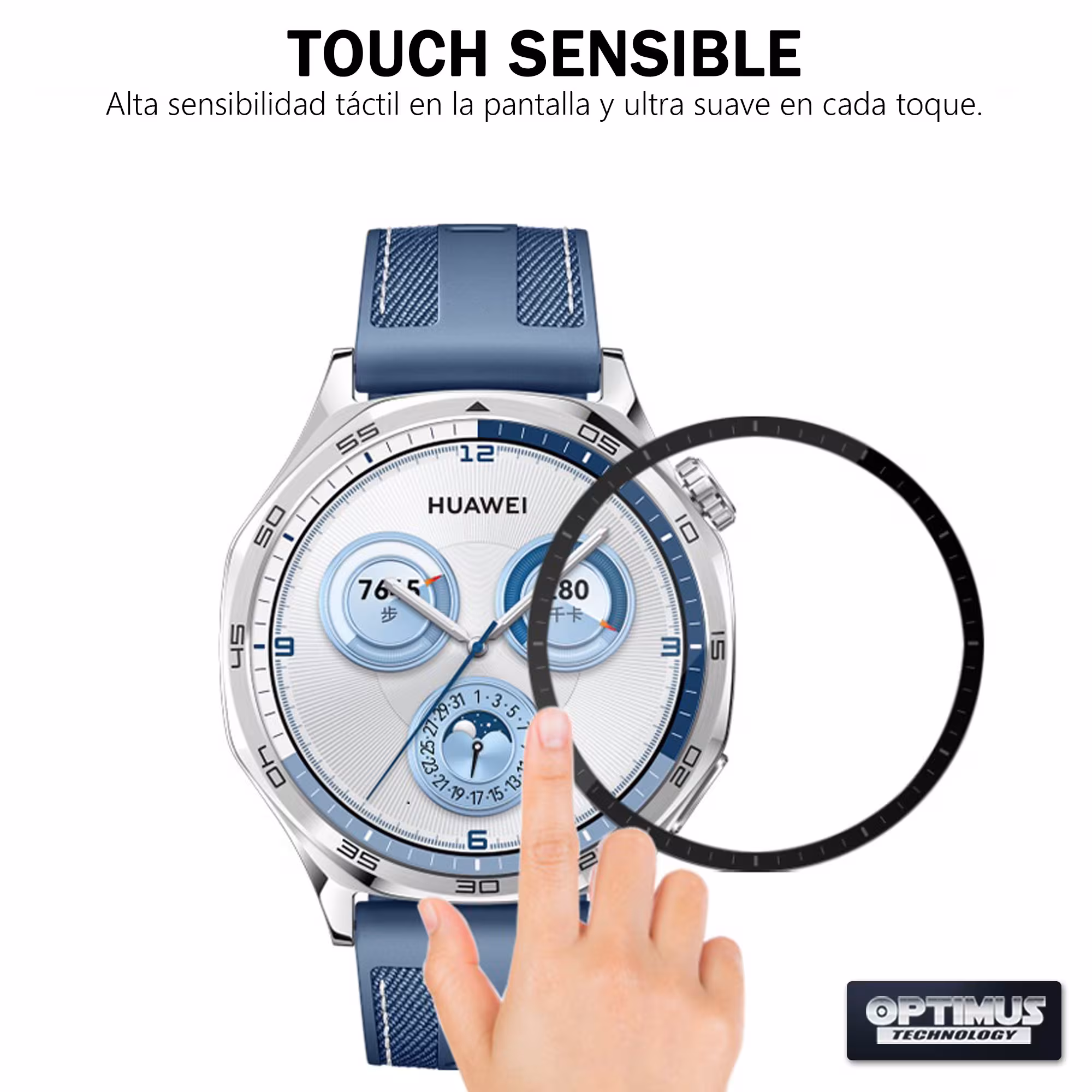 Vidrio Templado protector de pantalla Nanoglass Para Huawei Watch Gt5 Pro 42mm