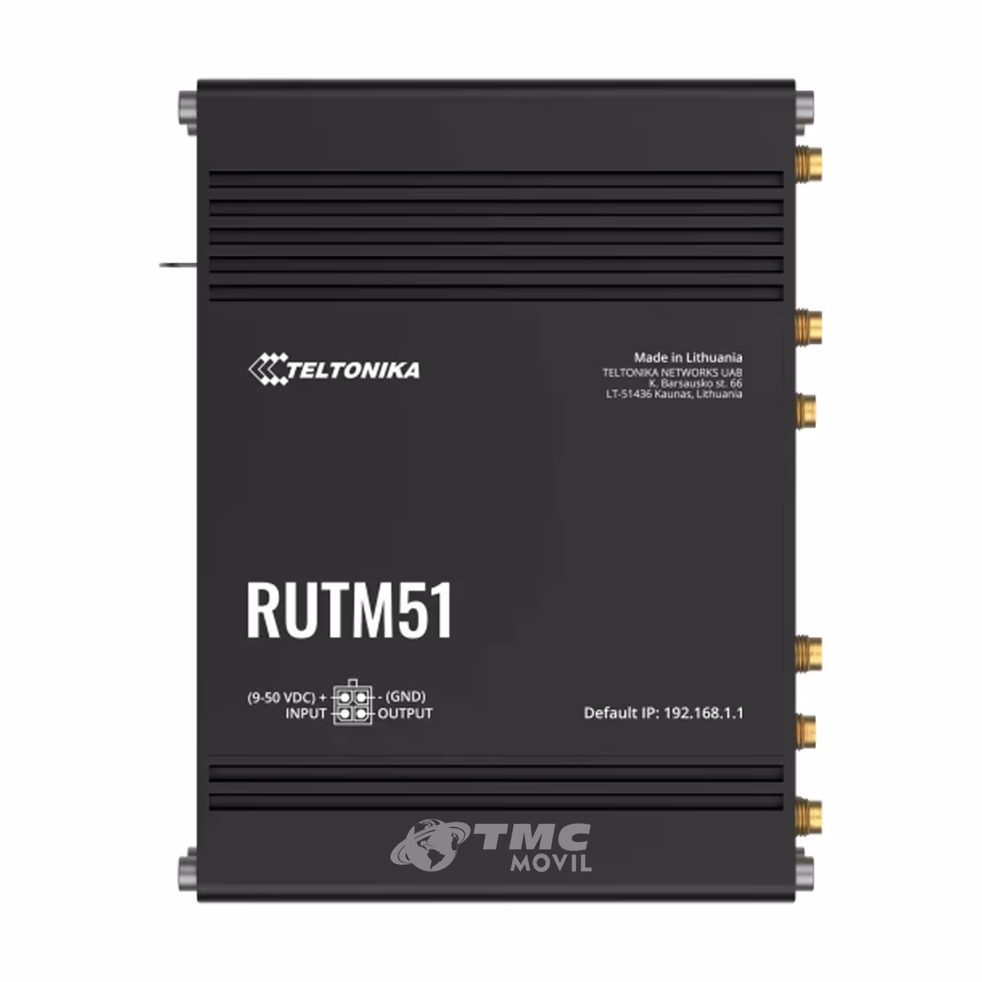 Rourter Industrial 4G LT 5GE Doble Sim Teltonika RUTM51, 5 puertos Ethernet 10/100/1000 Mbps Wi-Fi 2.4GHz a 5GHz, Versión LATAM
