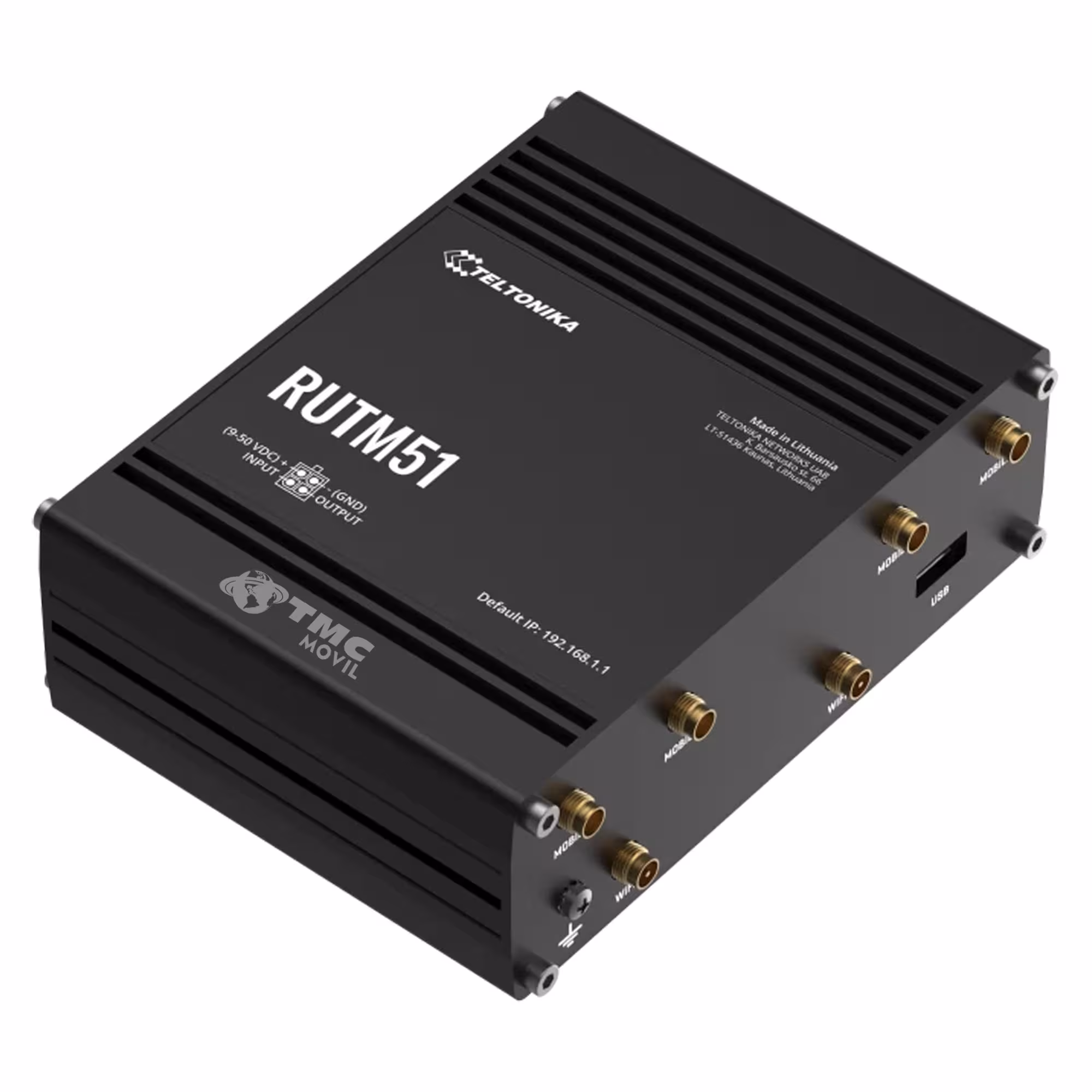 Rourter Industrial 4G LT 5GE Doble Sim Teltonika RUTM51, 5 puertos Ethernet 10/100/1000 Mbps Wi-Fi 2.4GHz a 5GHz, Versión LATAM
