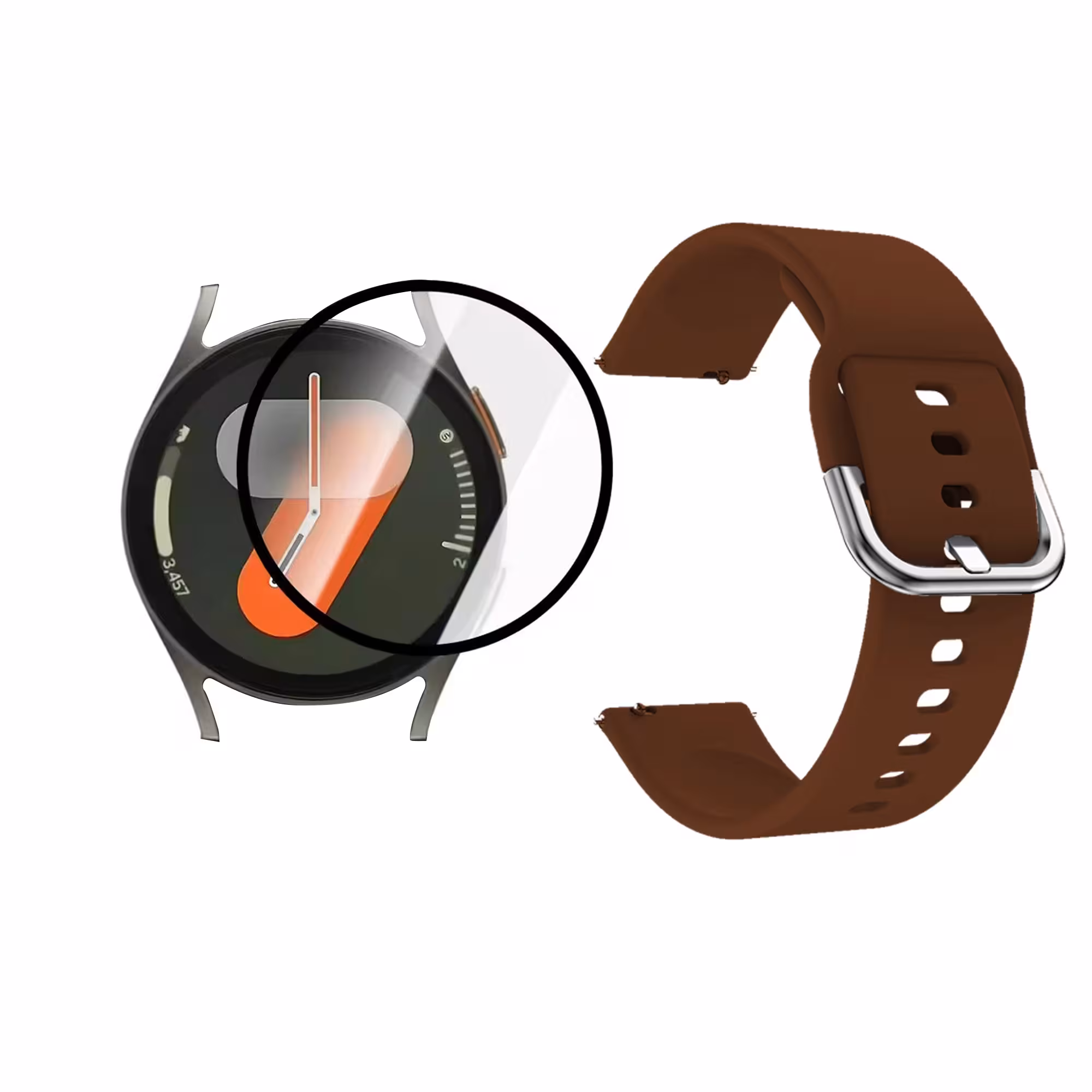Kit Pulso Correa Y Vidrio Templado Nanoglass Protector Para Reloj Samsung Galaxy Watch 7 44mm