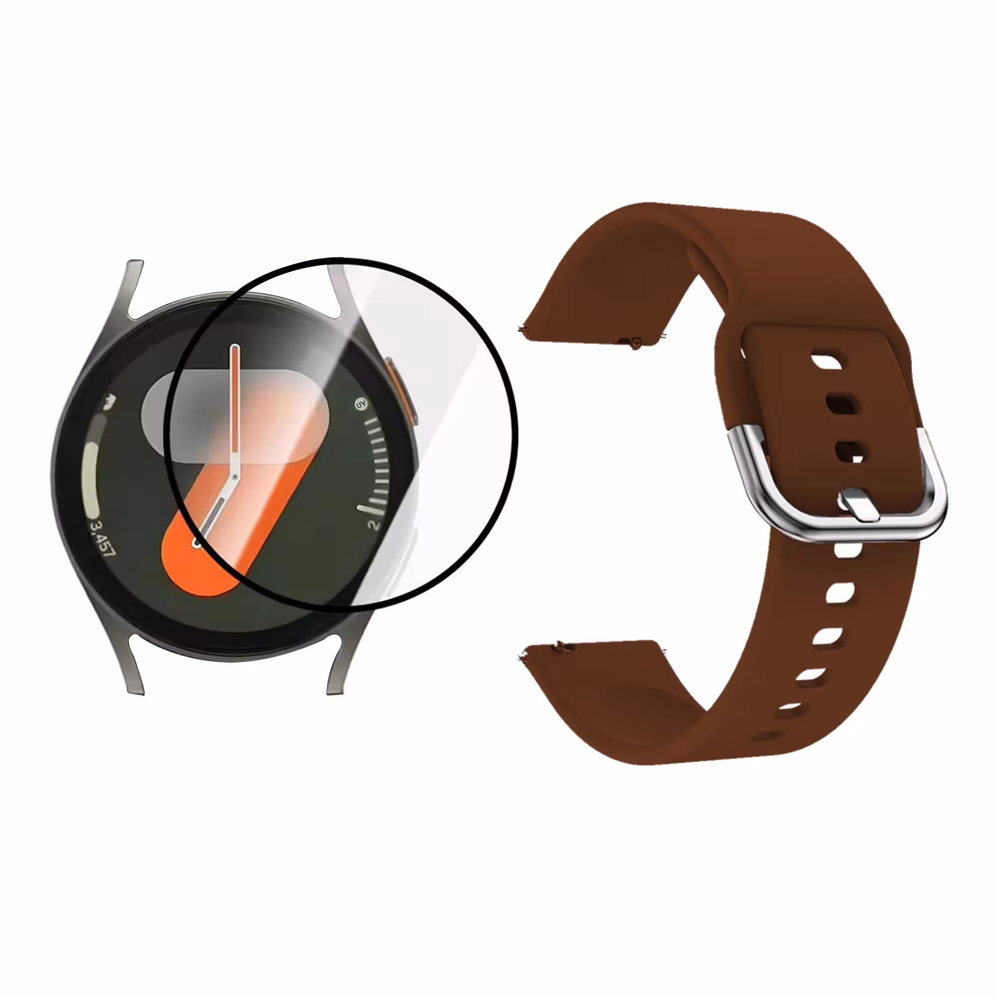 Combo pulso goma con vidrio templado Nanoglass para Reloj Smartwatch Samsung Galaxy Watch7 40mm