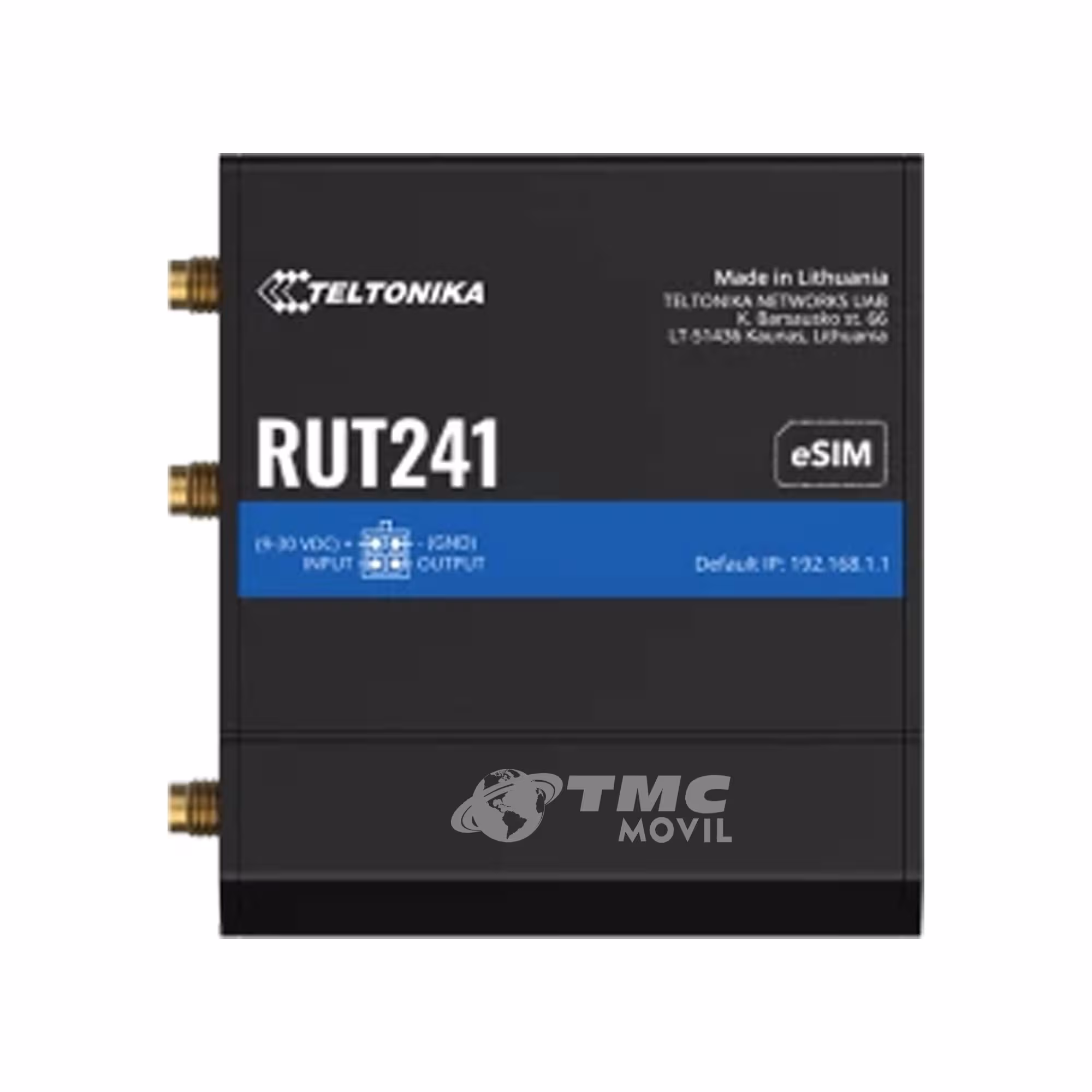 Router Teltonika RUT241 4G LTE con slot para SIM física y SIM virtual eSIM Versión Global